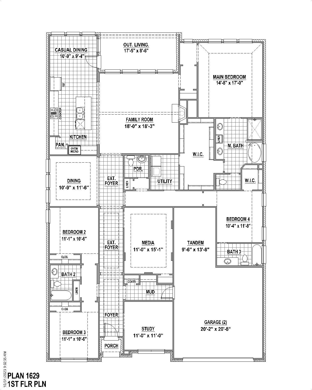 Plan 1629 1st Floor