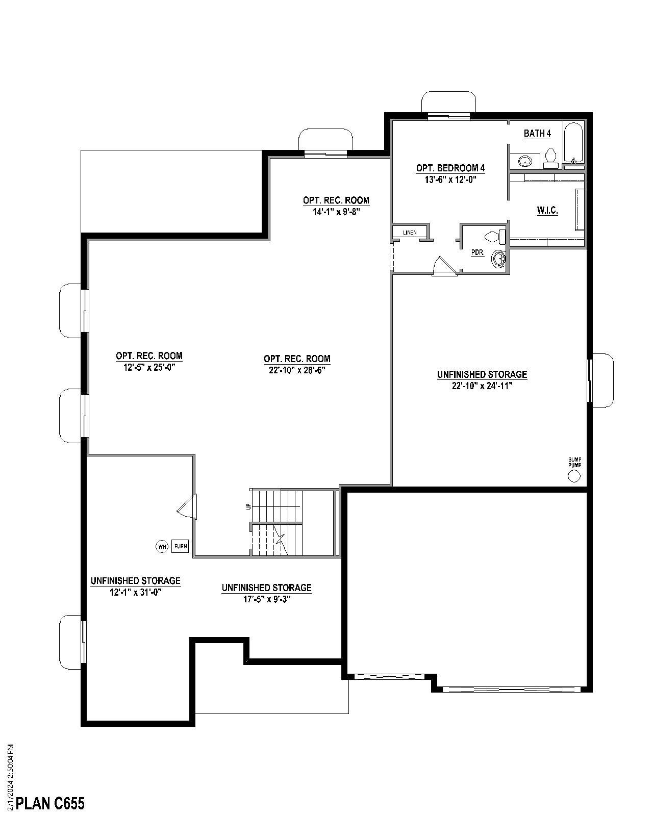 Plan C655 BASE BED