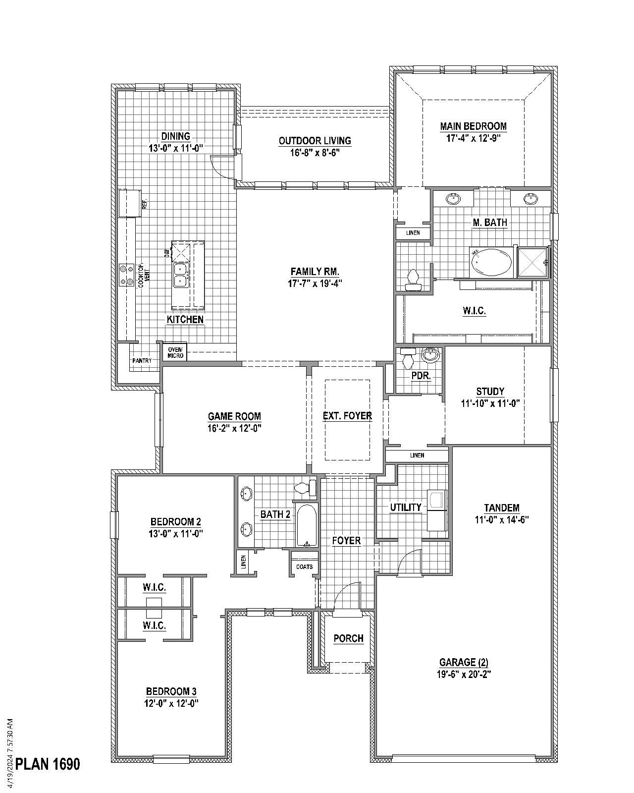 Plan 1690 1st Floor