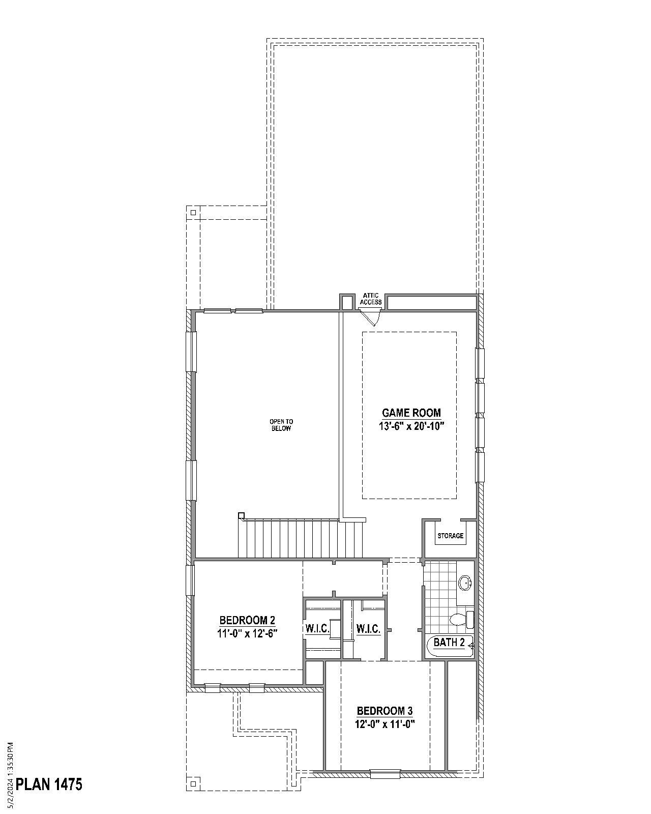 Plan 1475 2nd Floor