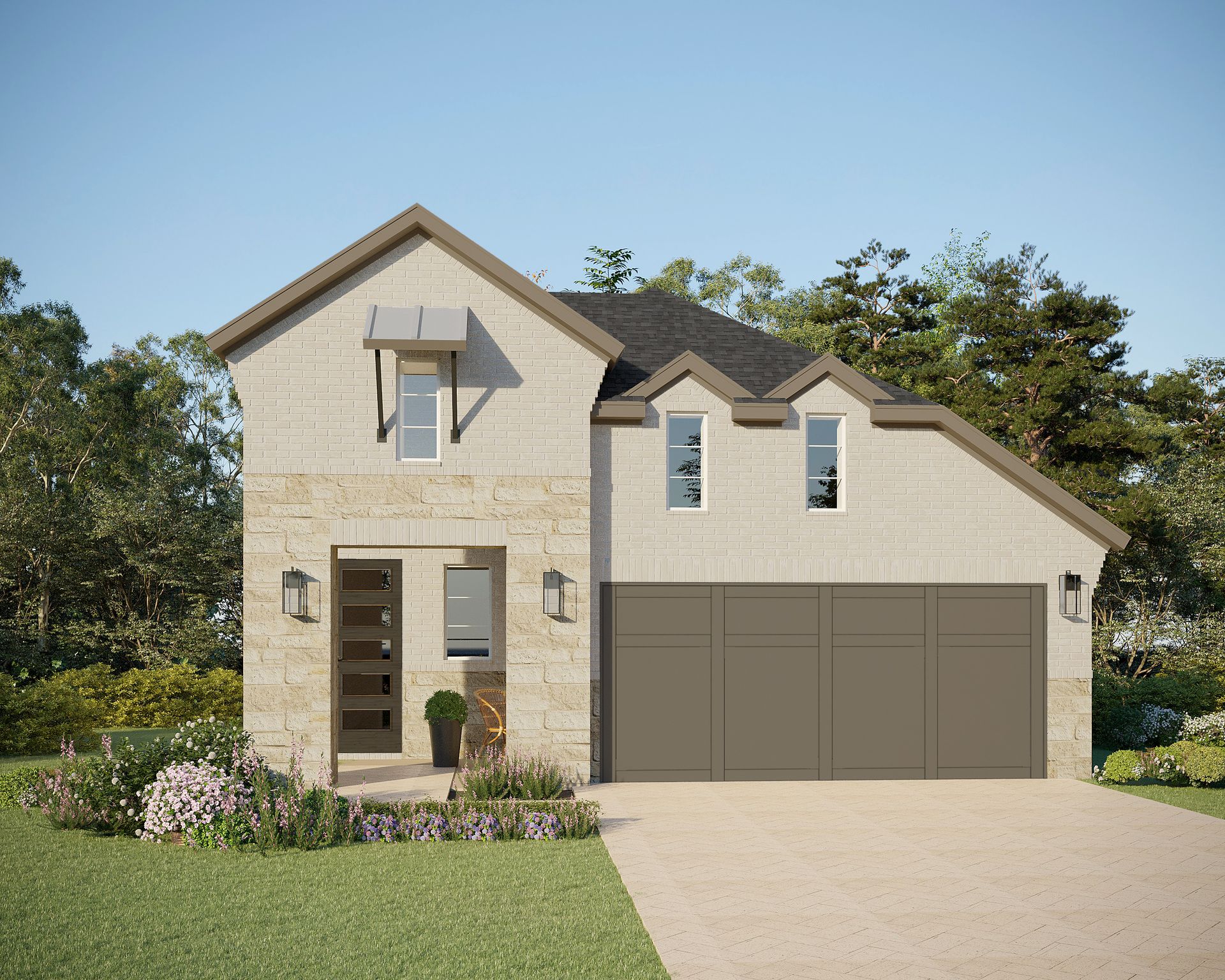 Plan 1473 Elevation C w/ Stone