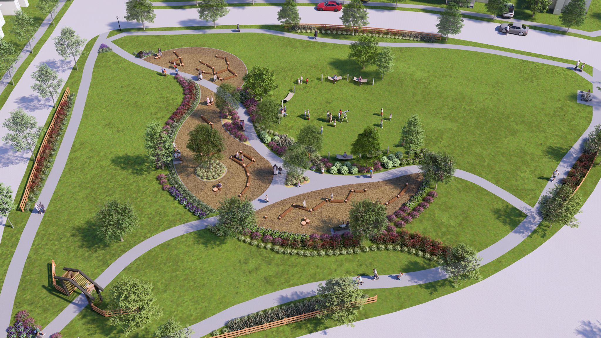 Treeline sky park rendering