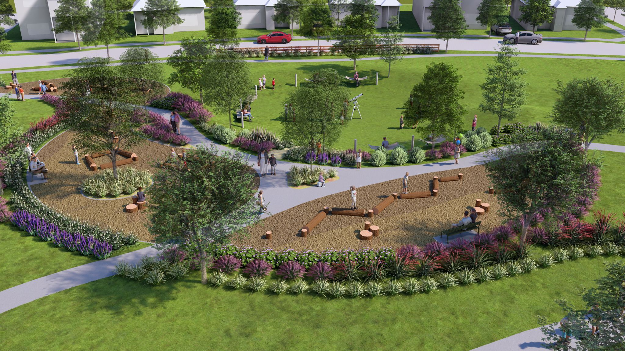 Treeline sky park rendering