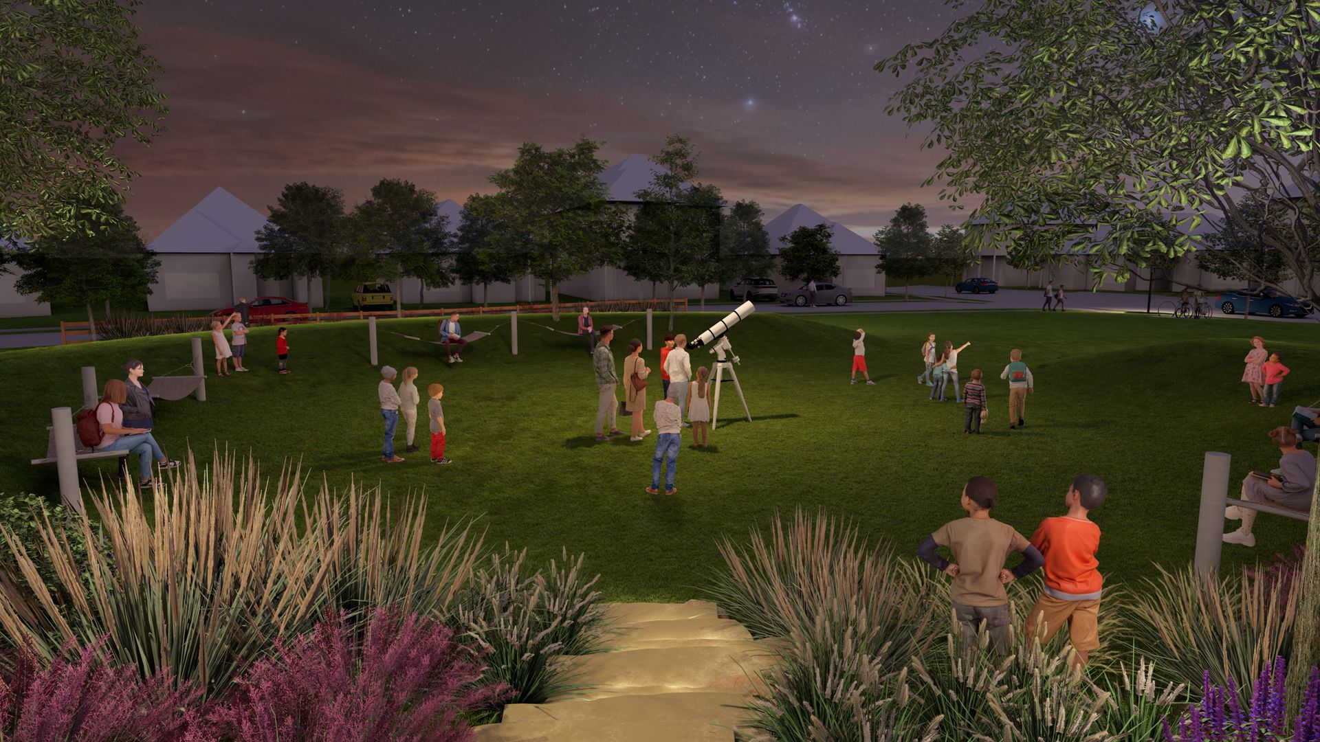 Treeline sky park rendering