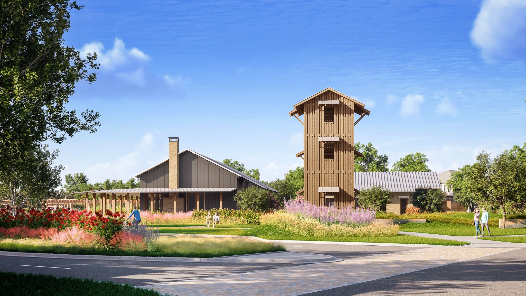 Treeline the hideaway amenity center rendering