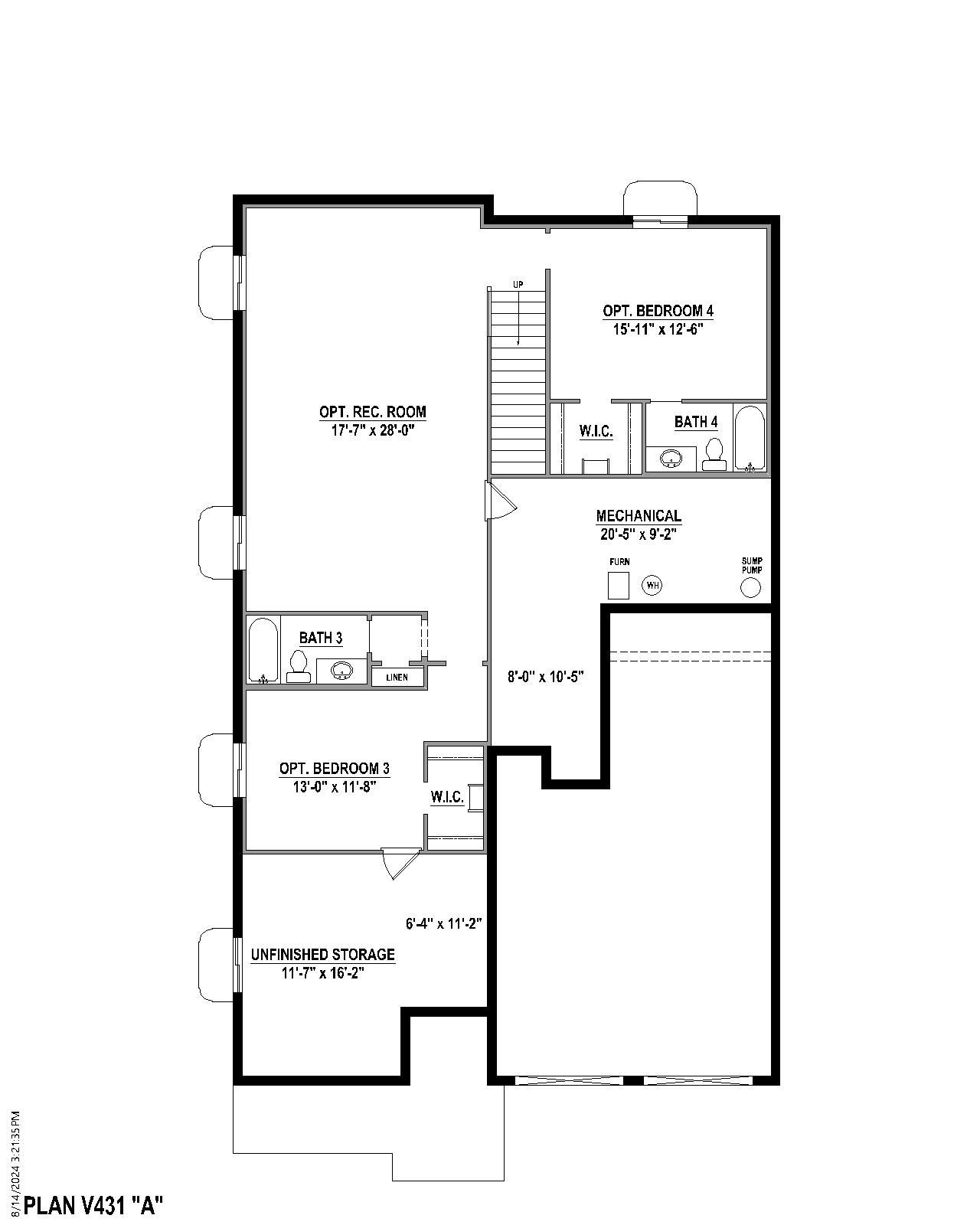 Plan V431 BASE REC BED