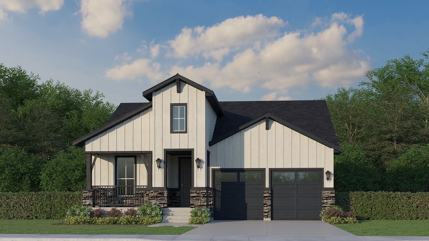 Plan V431 Elevation C w/ Stone