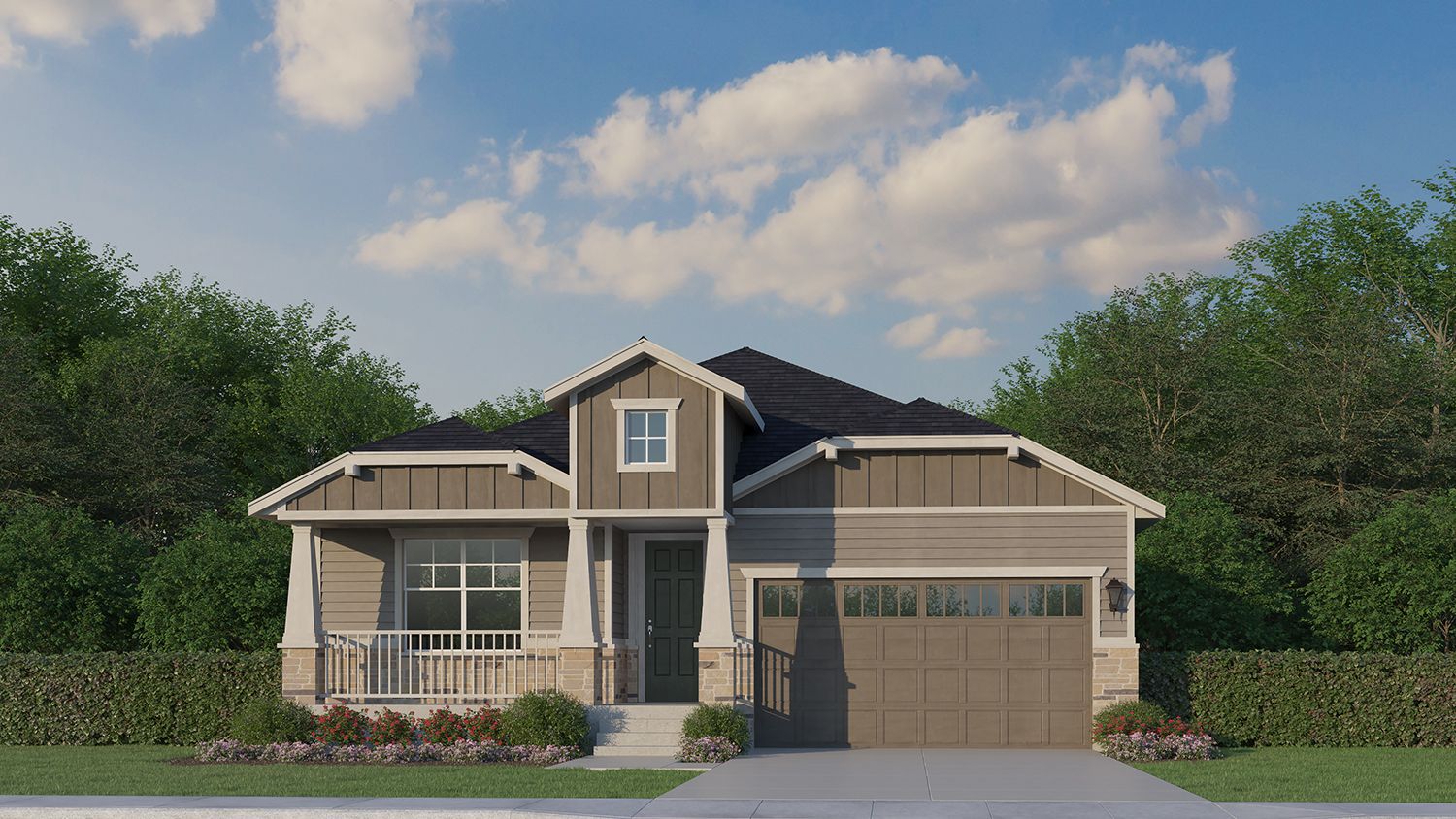 Plan V430 Elevation B w/ Stone