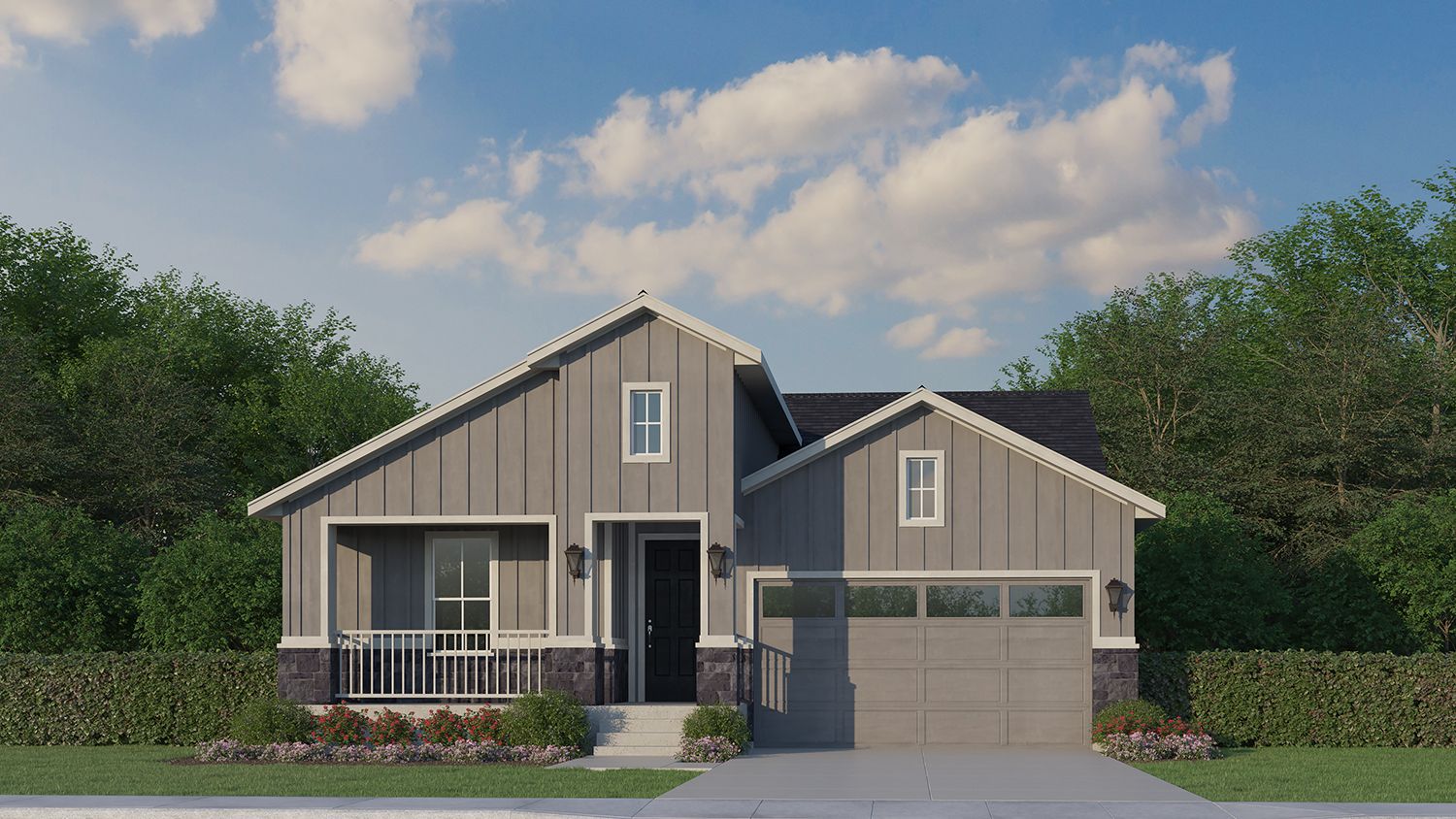 Plan V430 Elevation C w/ Stone