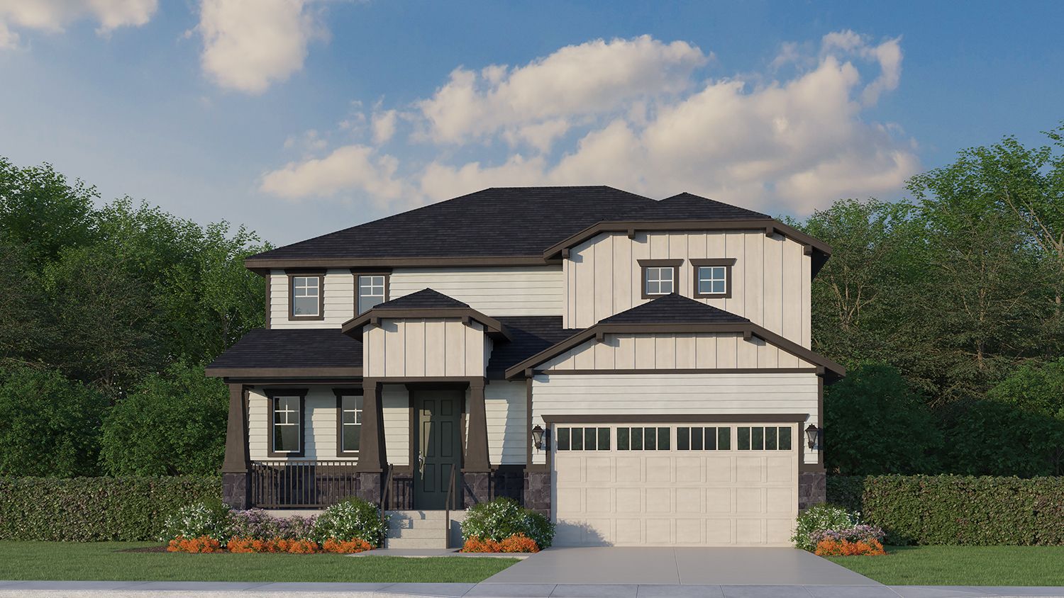 Plan V434 Elevation B w/ Stone
