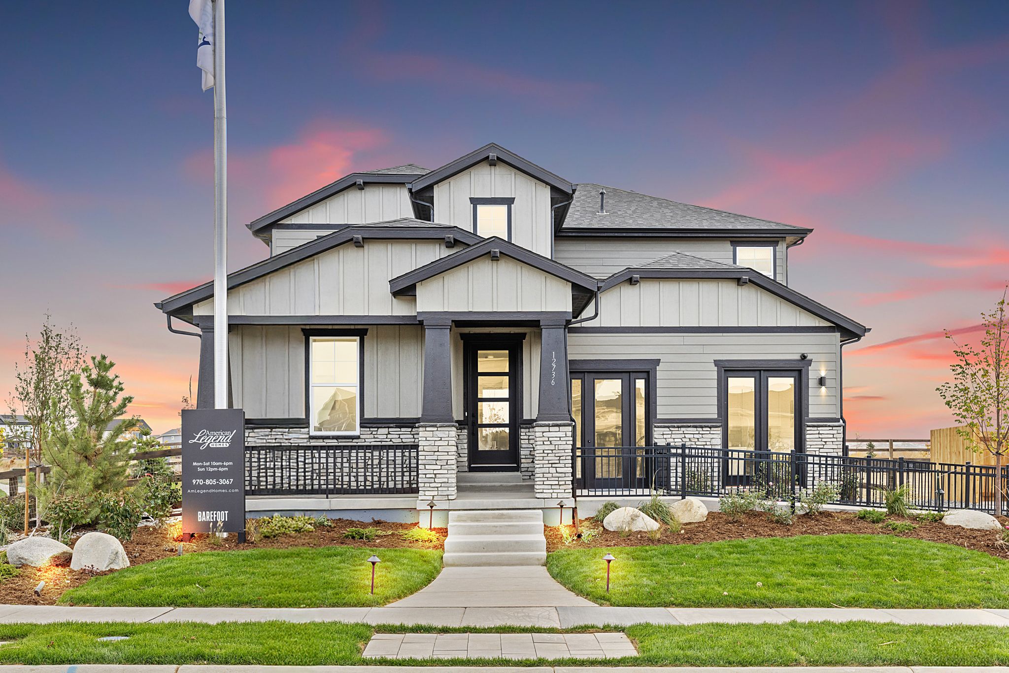 American Legend Homes – Barefoot Lakes 2-Story Front Elevation