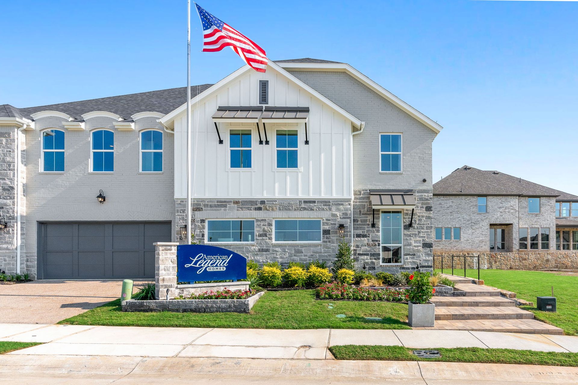 Castle Hills Northpointe Townhomes Front Elevation by American Legend Homes
