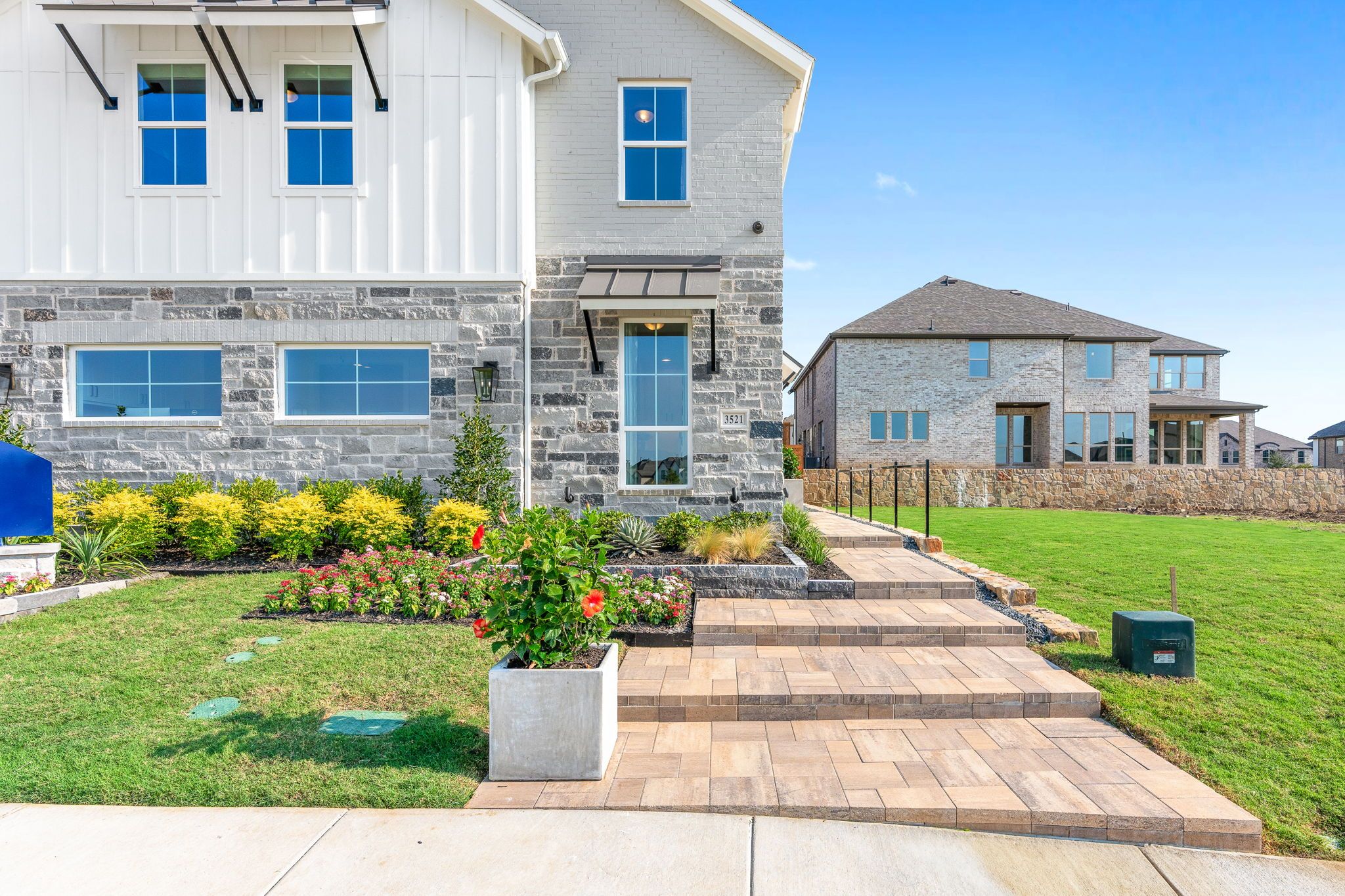 Castle Hills Northpointe Townhomes Front Entry by American Legend Homes