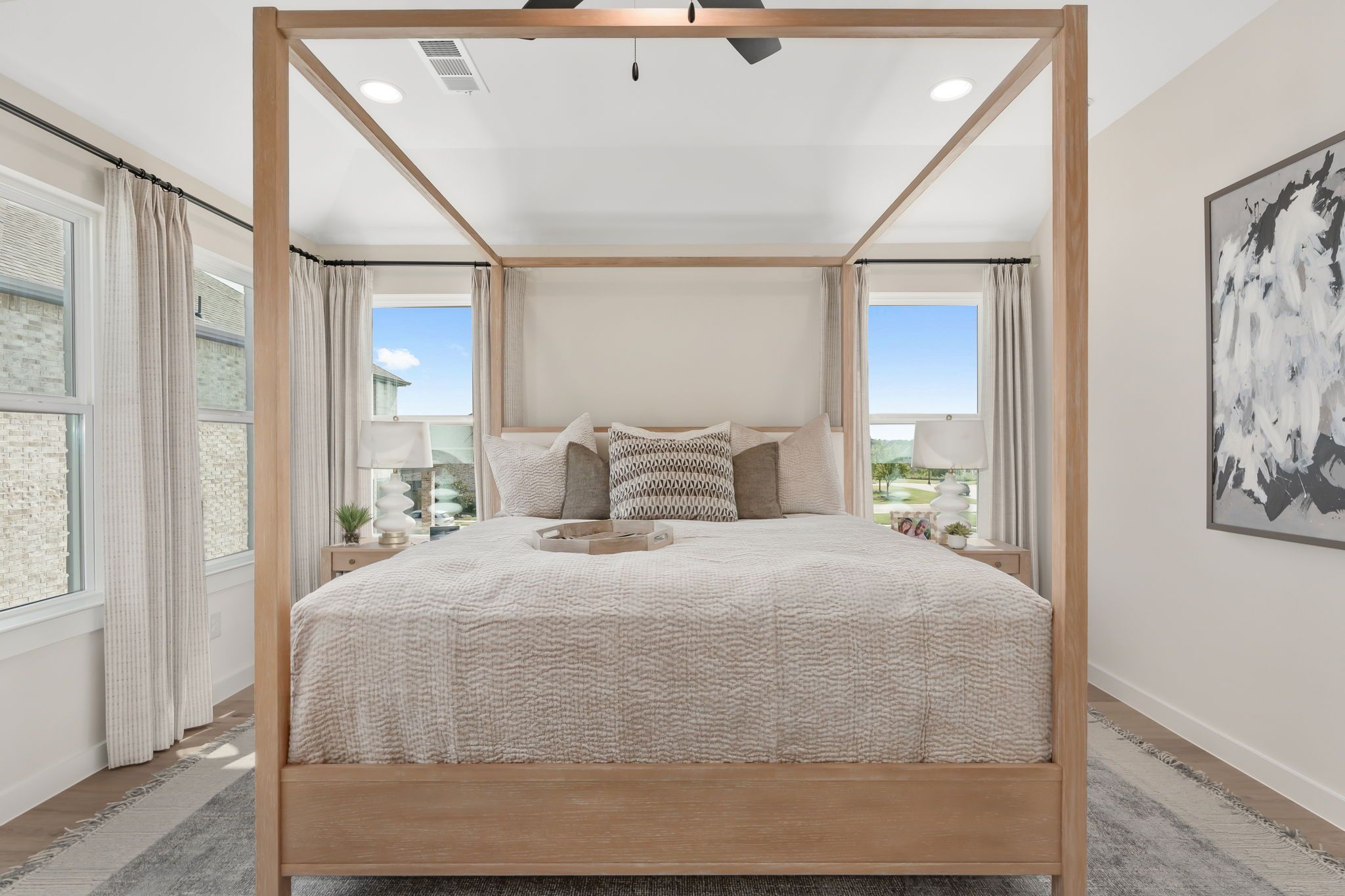Castle Hills Northpointe Townhomes Main Bedroom by American Legend Homes