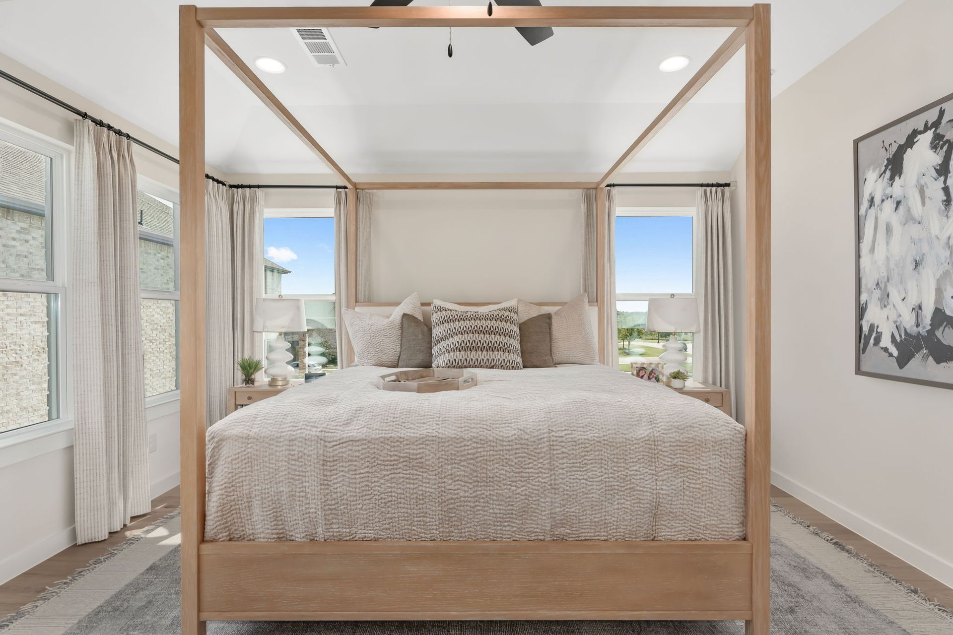 Castle Hills Northpointe Townhomes Main Bedroom by American Legend Homes