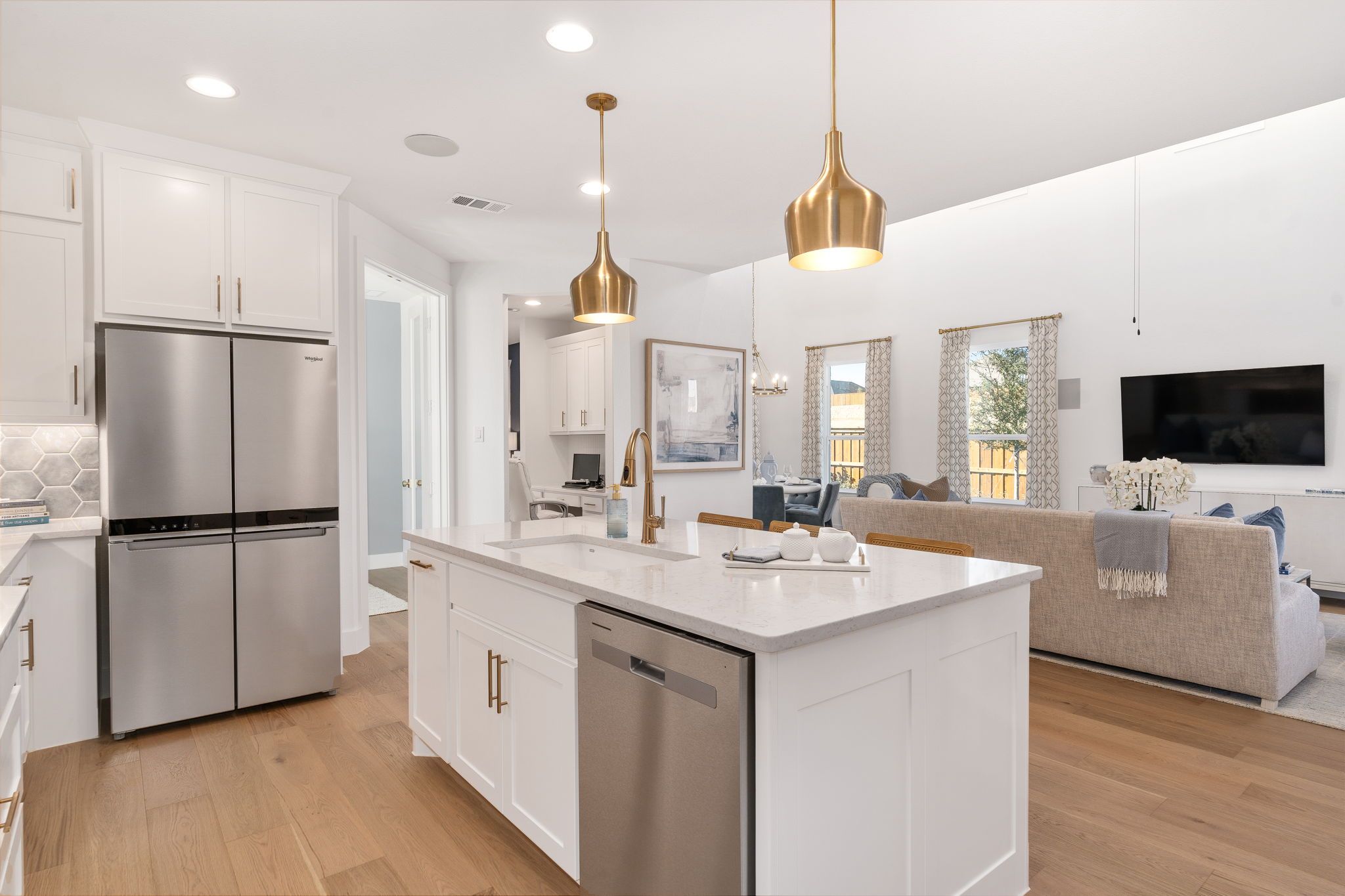 Plan 1456 Ventana American Legend Homes' Model Kitchen/Living