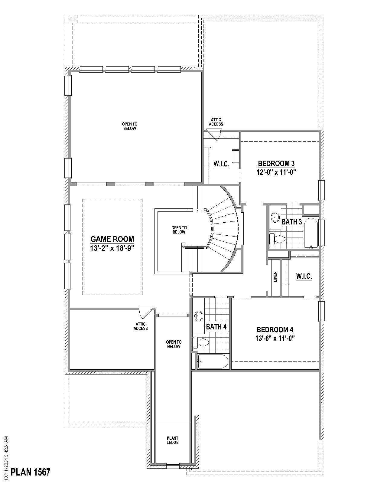 Plan 1567 2nd Floor