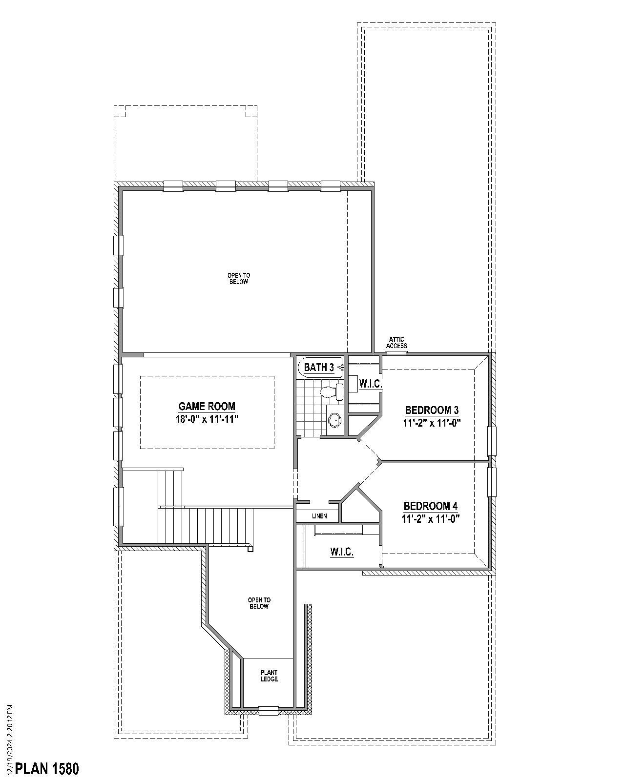 Plan 1580 2nd Floor