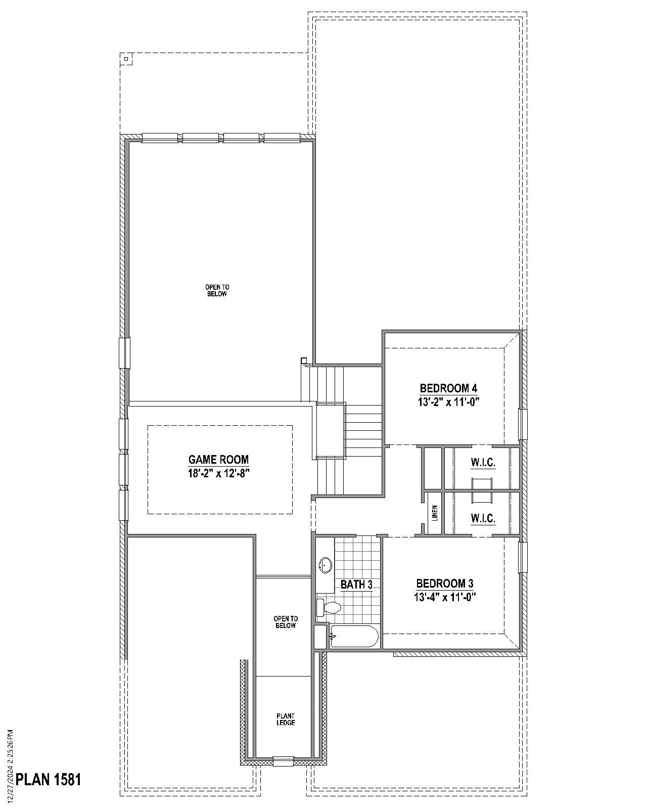 Plan 1581 2nd Floor