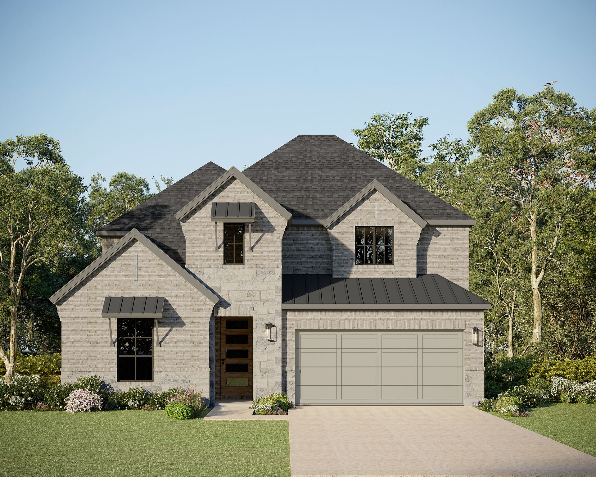 Plan 1566 Elevation C w/ Stone
