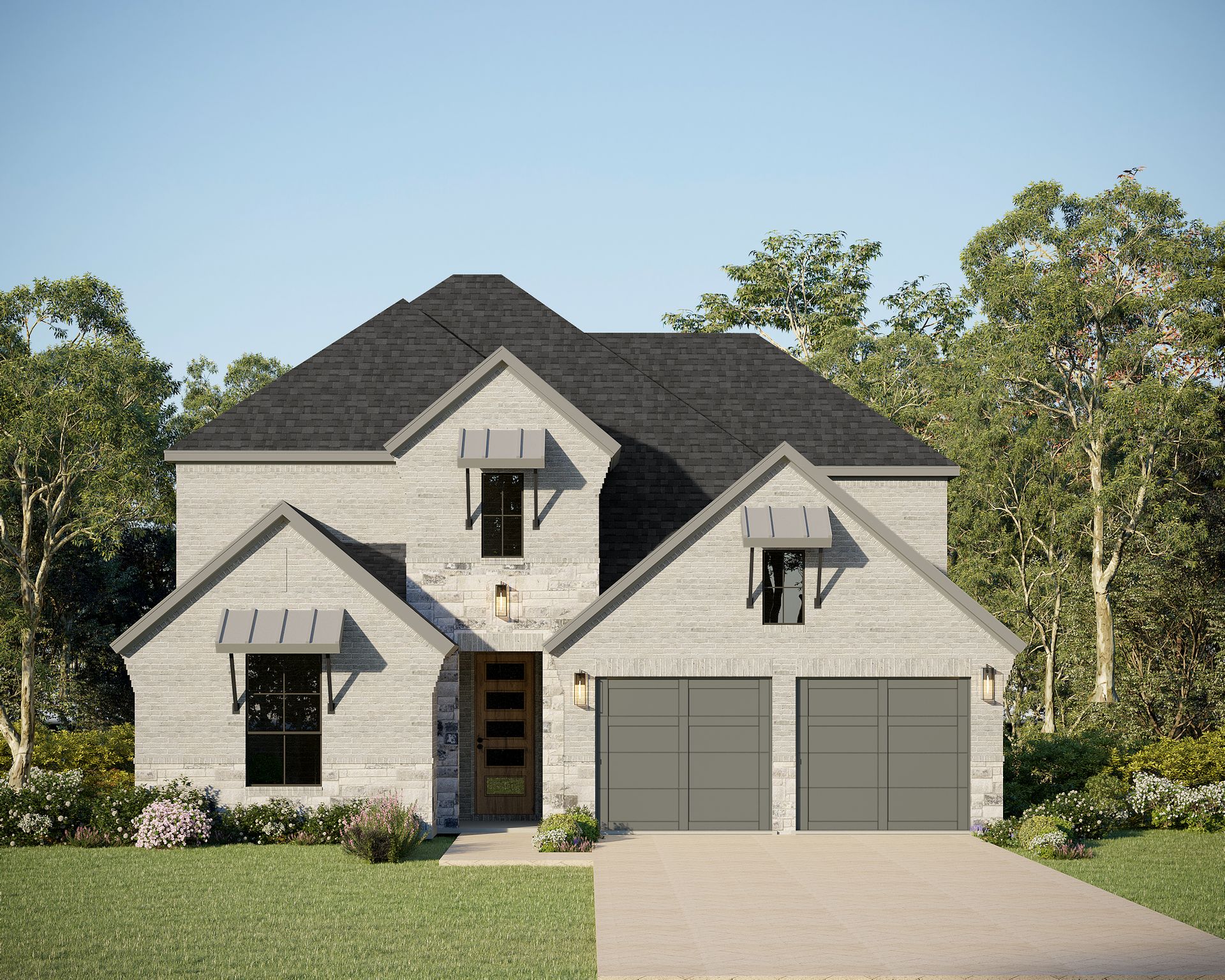 Plan 1563 Elevation C w/ Stone