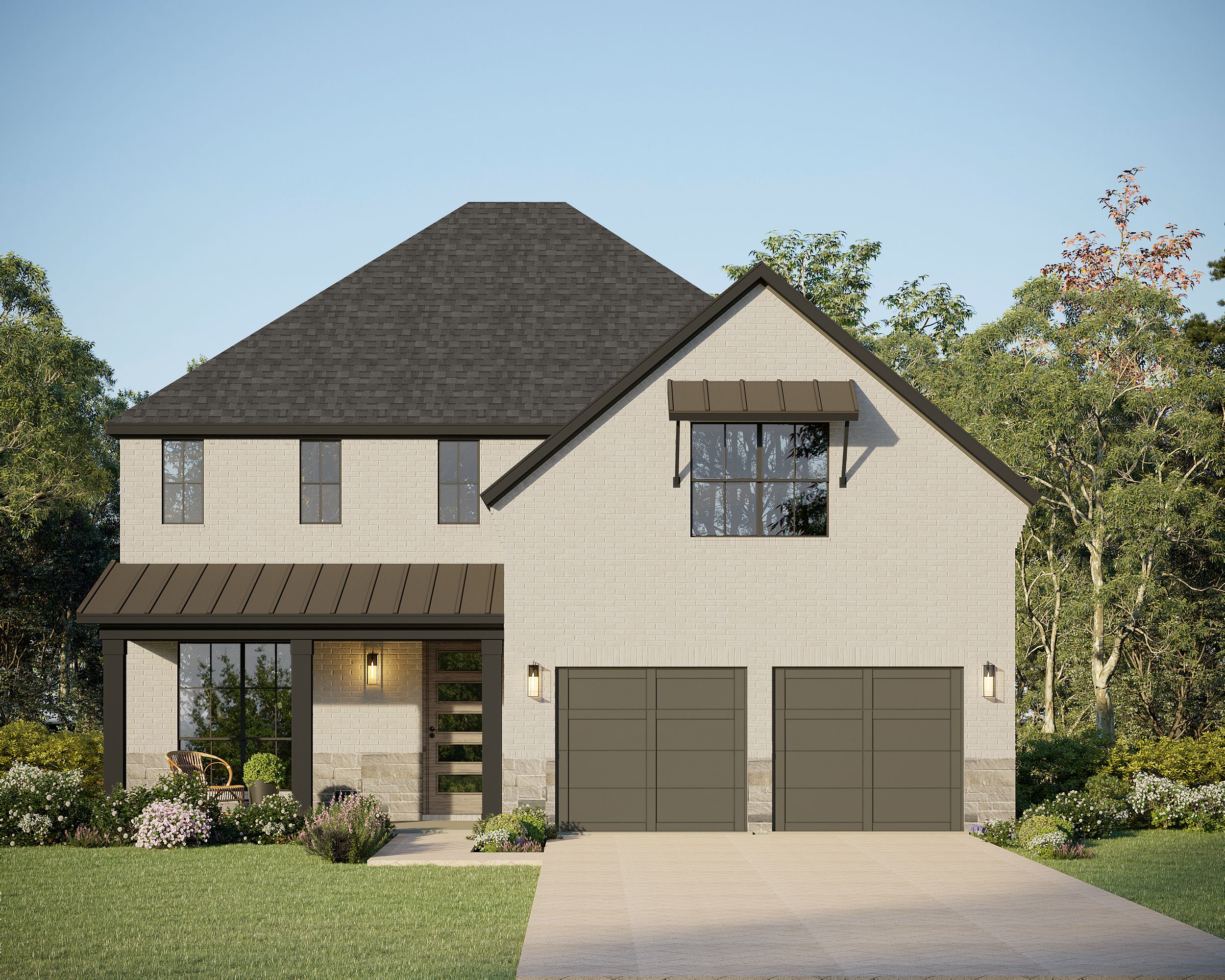 Plan 1568 Elevation C w/ Stone