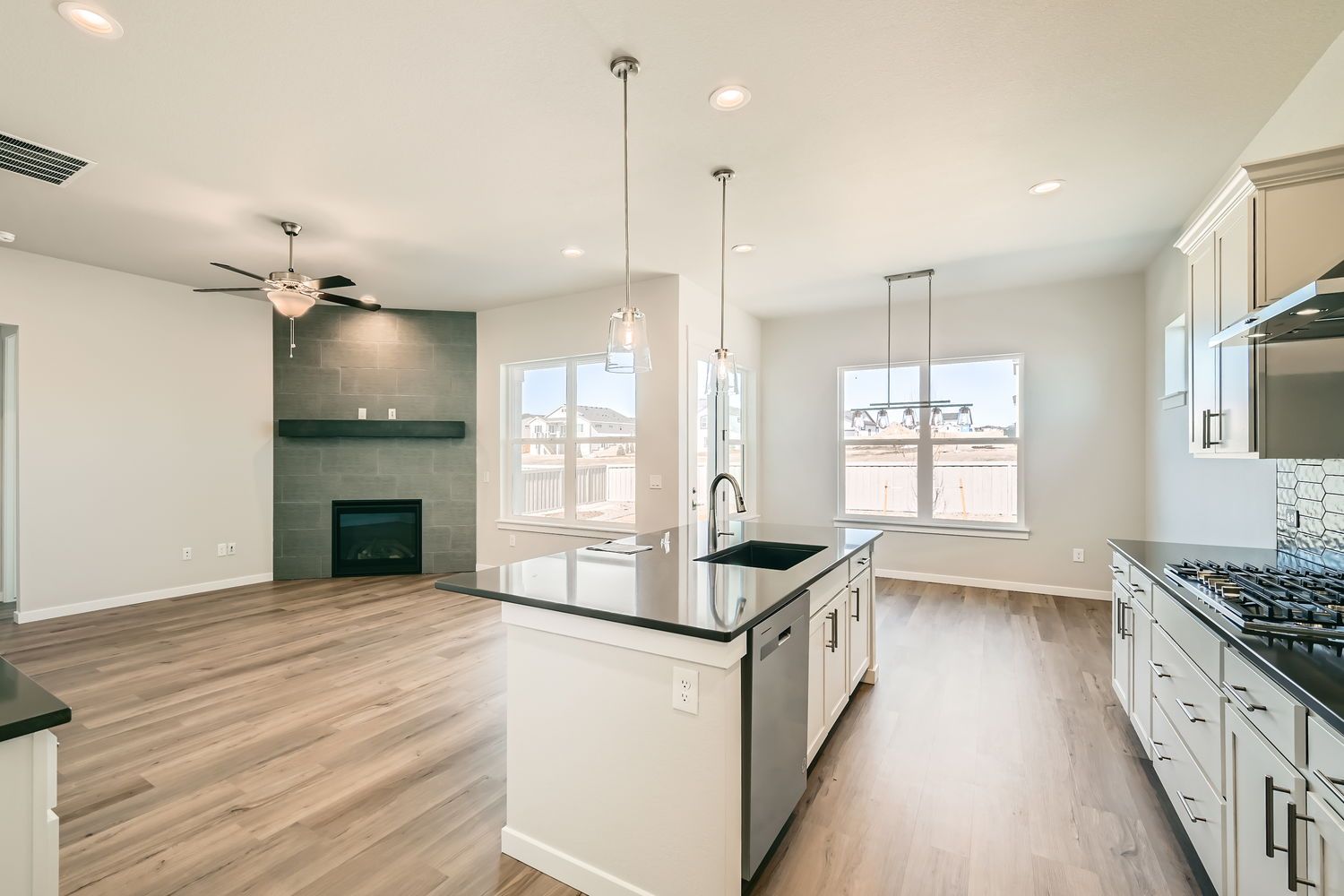 Plan C418 Kitchen/Living Area Representative Photo