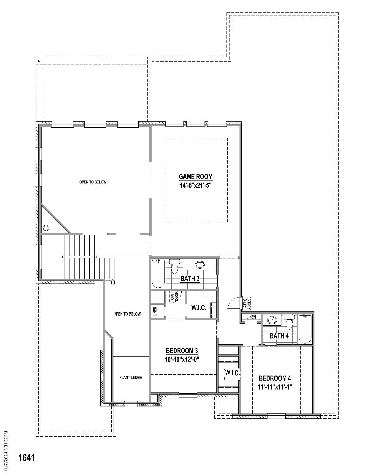 Plan 1641 2nd Floor