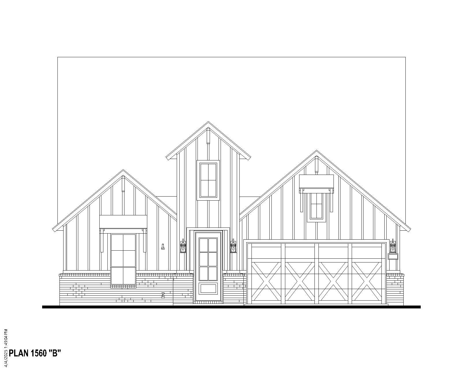 Plan 1560 Elevation B