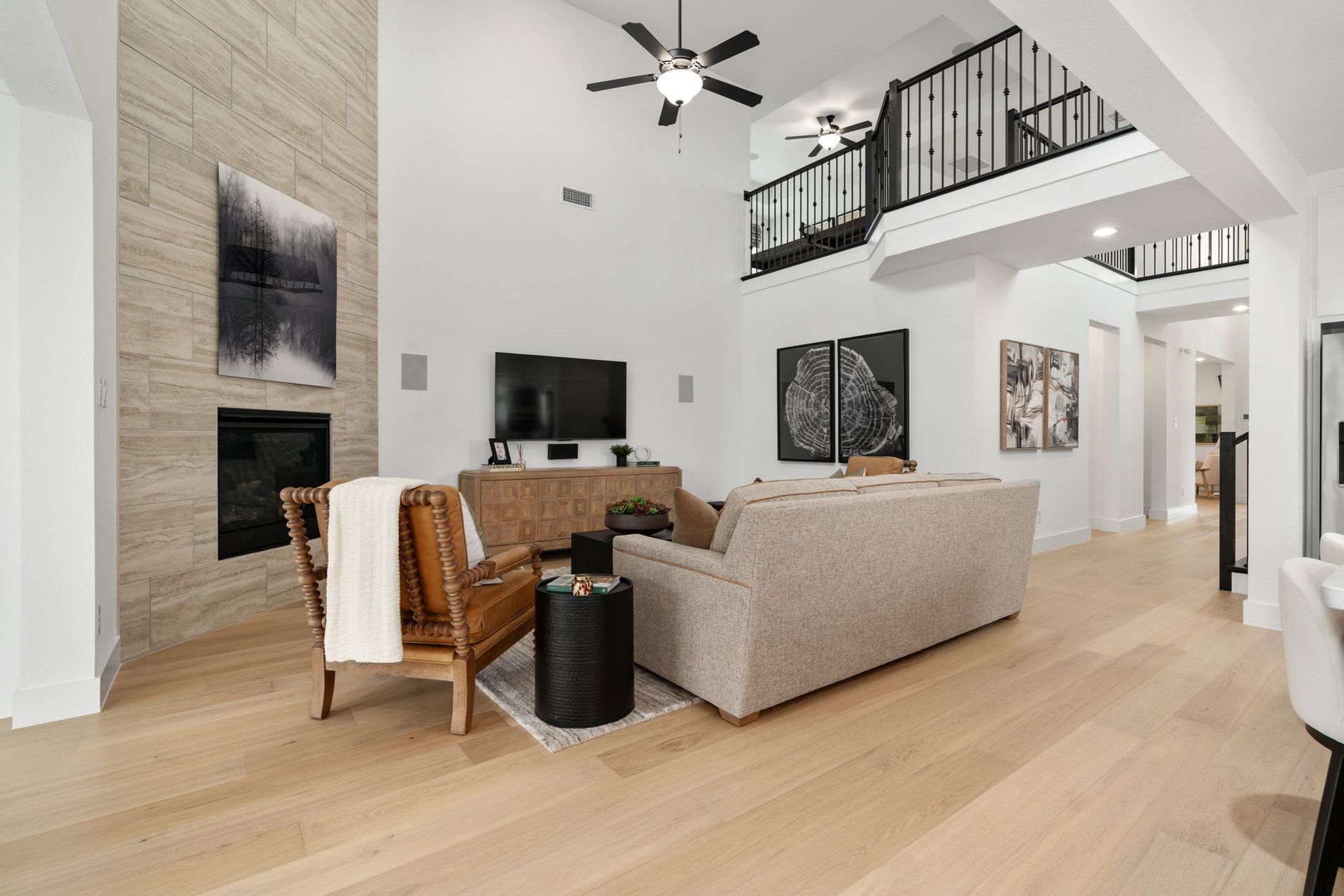 American Legend Homes' model in Treeline - Living Room