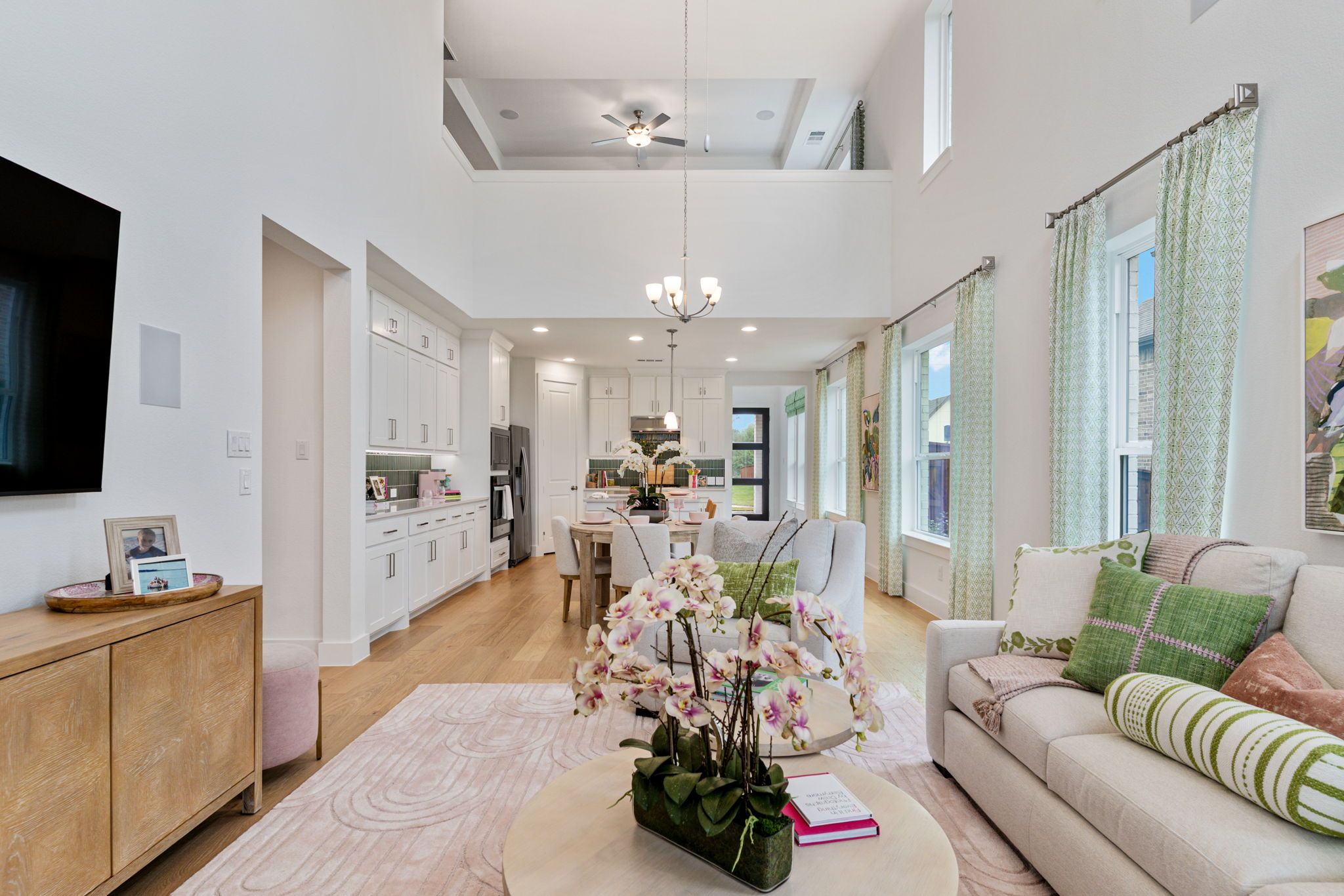 American Legend Homes' 40' model in Wellington - Living/Dining Area and Kitchen