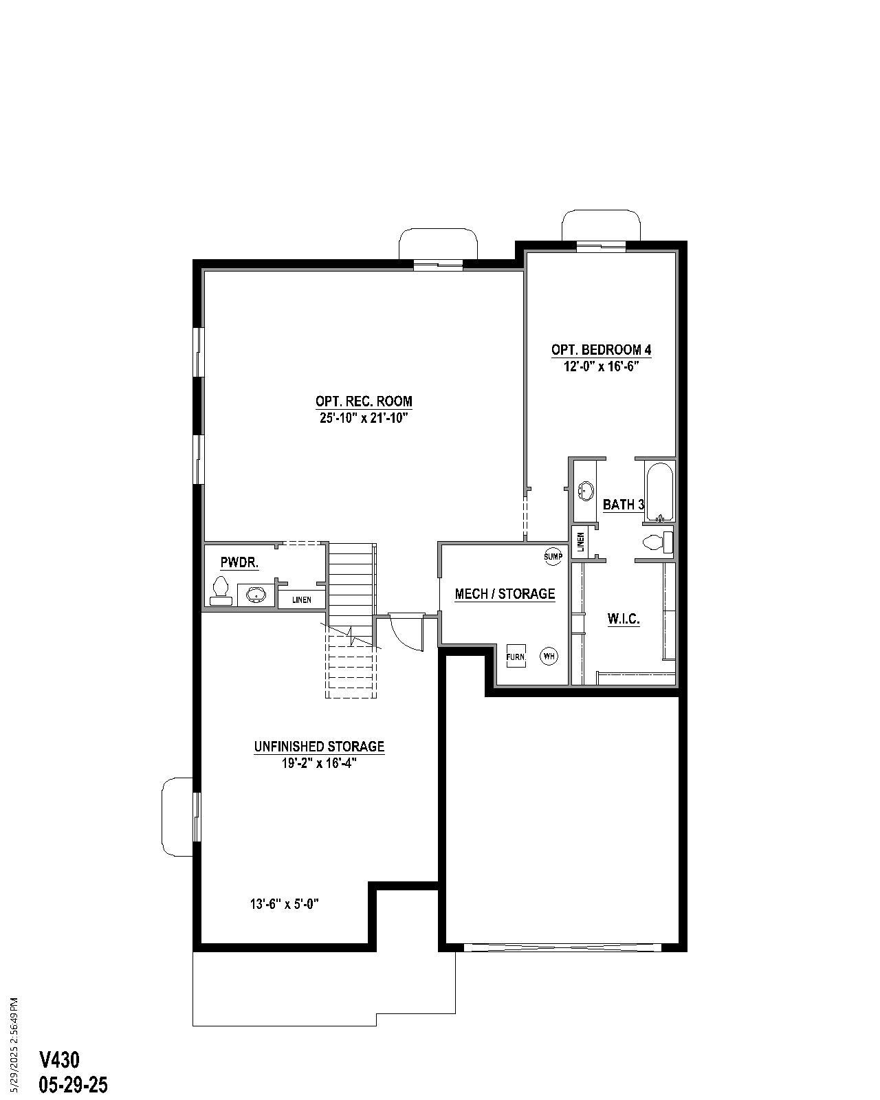 Plan V430 Base Bed 4