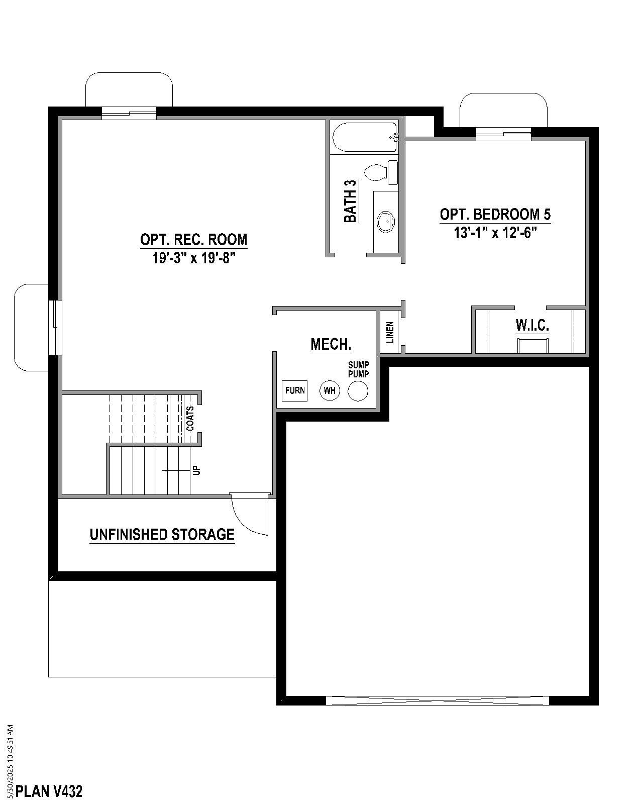 Plan V432 Base Bed