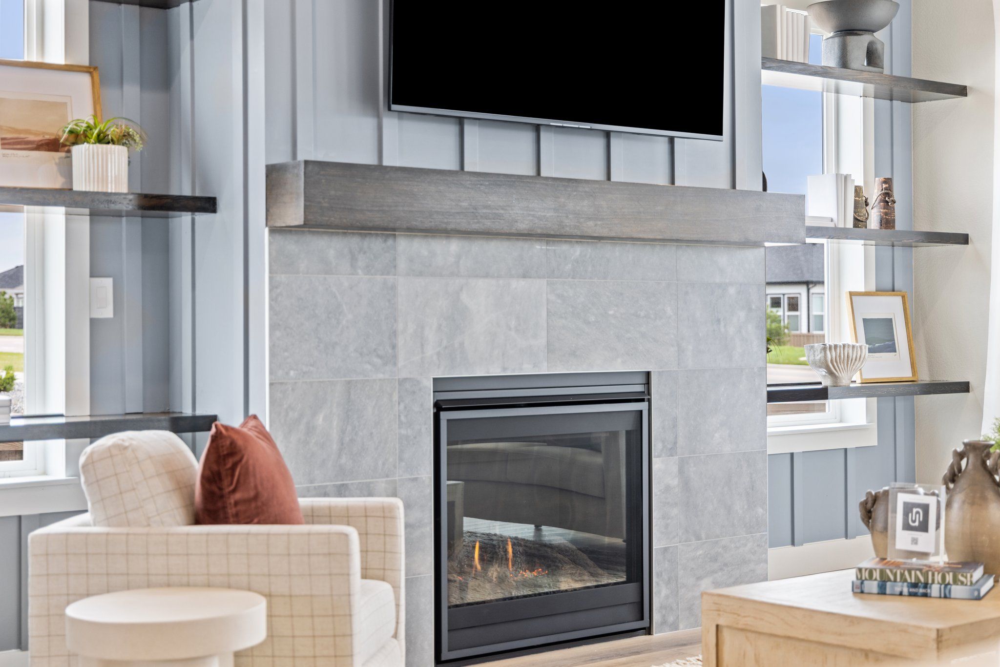 American Legend Homes' 40' Model in Sterling Ranch - Fireplace