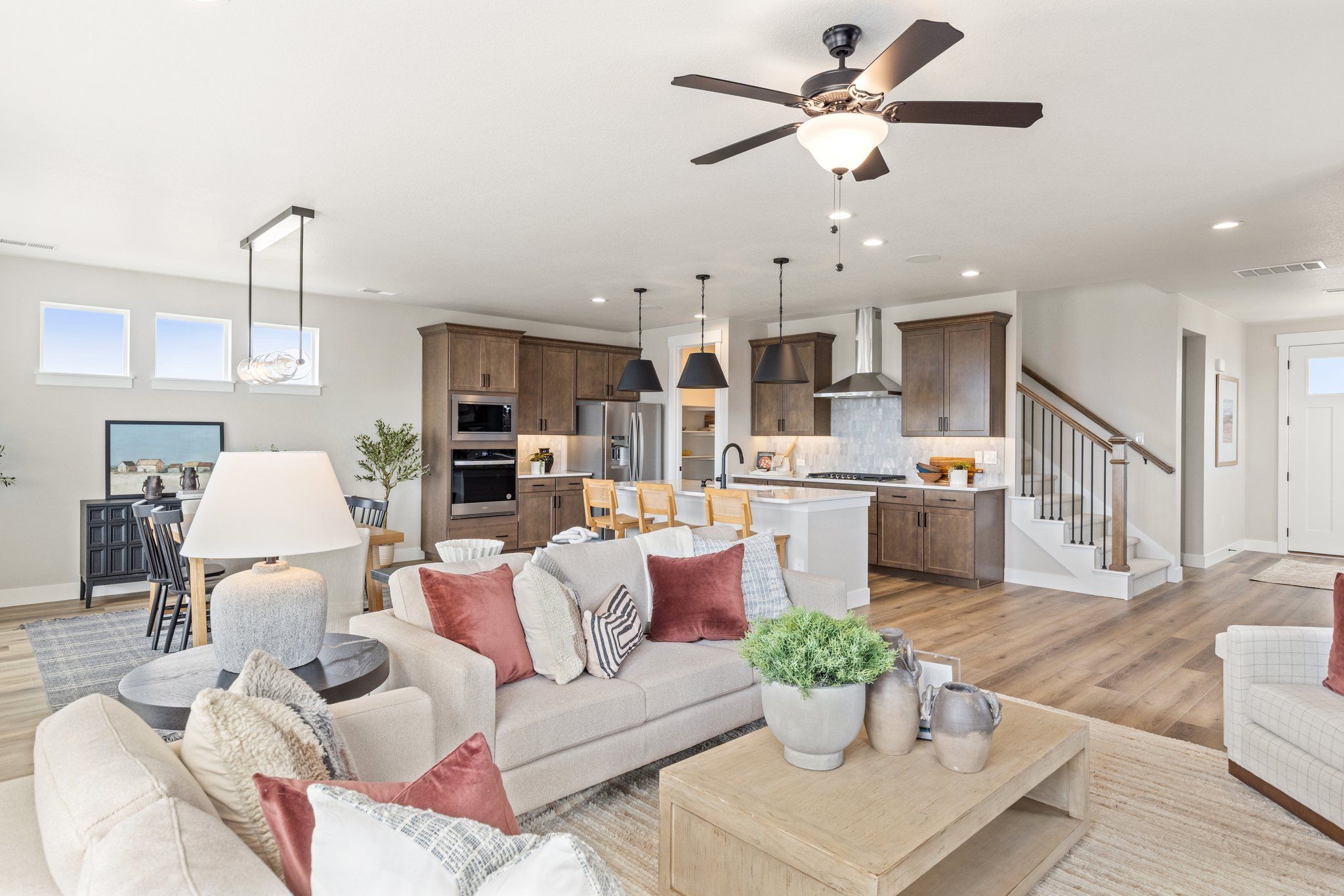 American Legend Homes' 40' Model in Sterling Ranch - Kitchen/Living Room