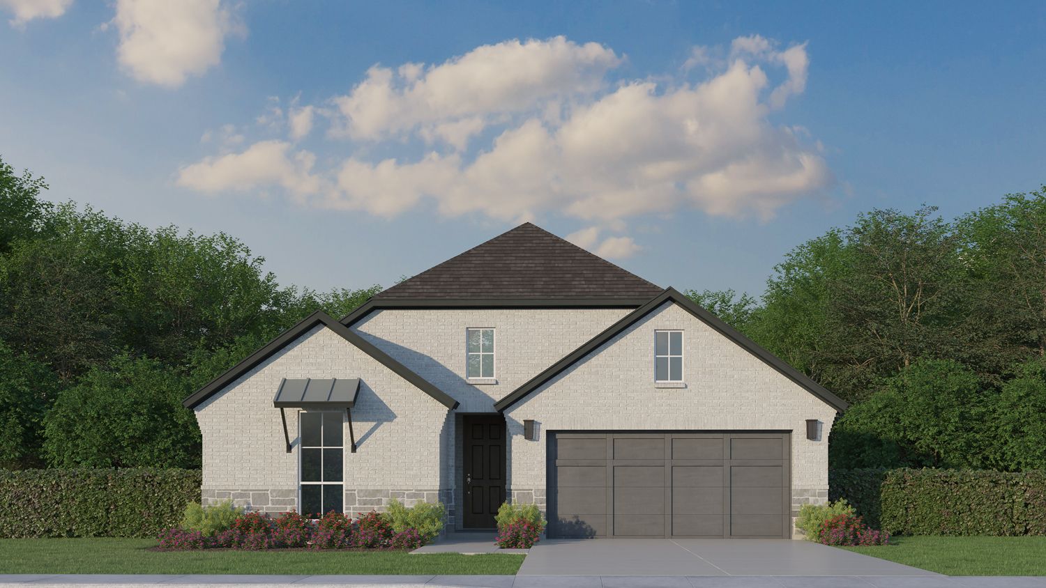 Plan 1523 Elevation C with Stone