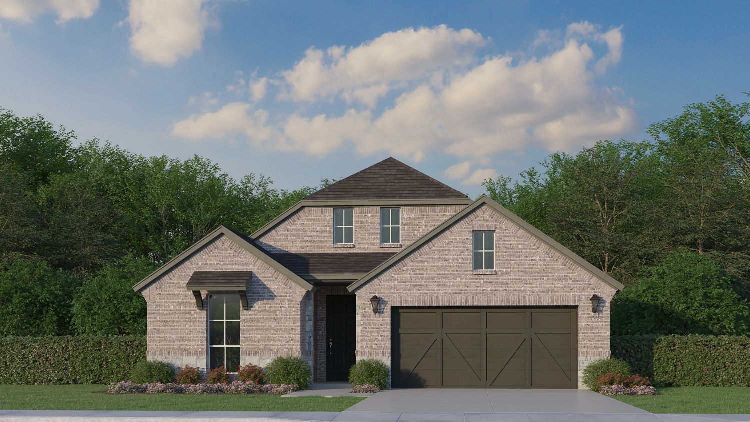 Plan 1575 Elevation B with Stone
