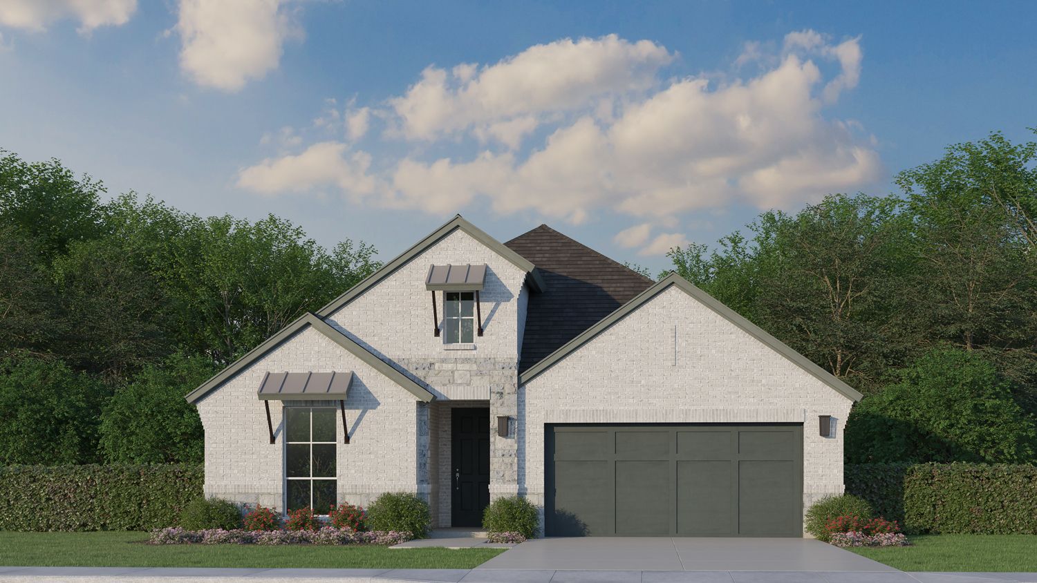 Plan 1575 Elevation C with Stone