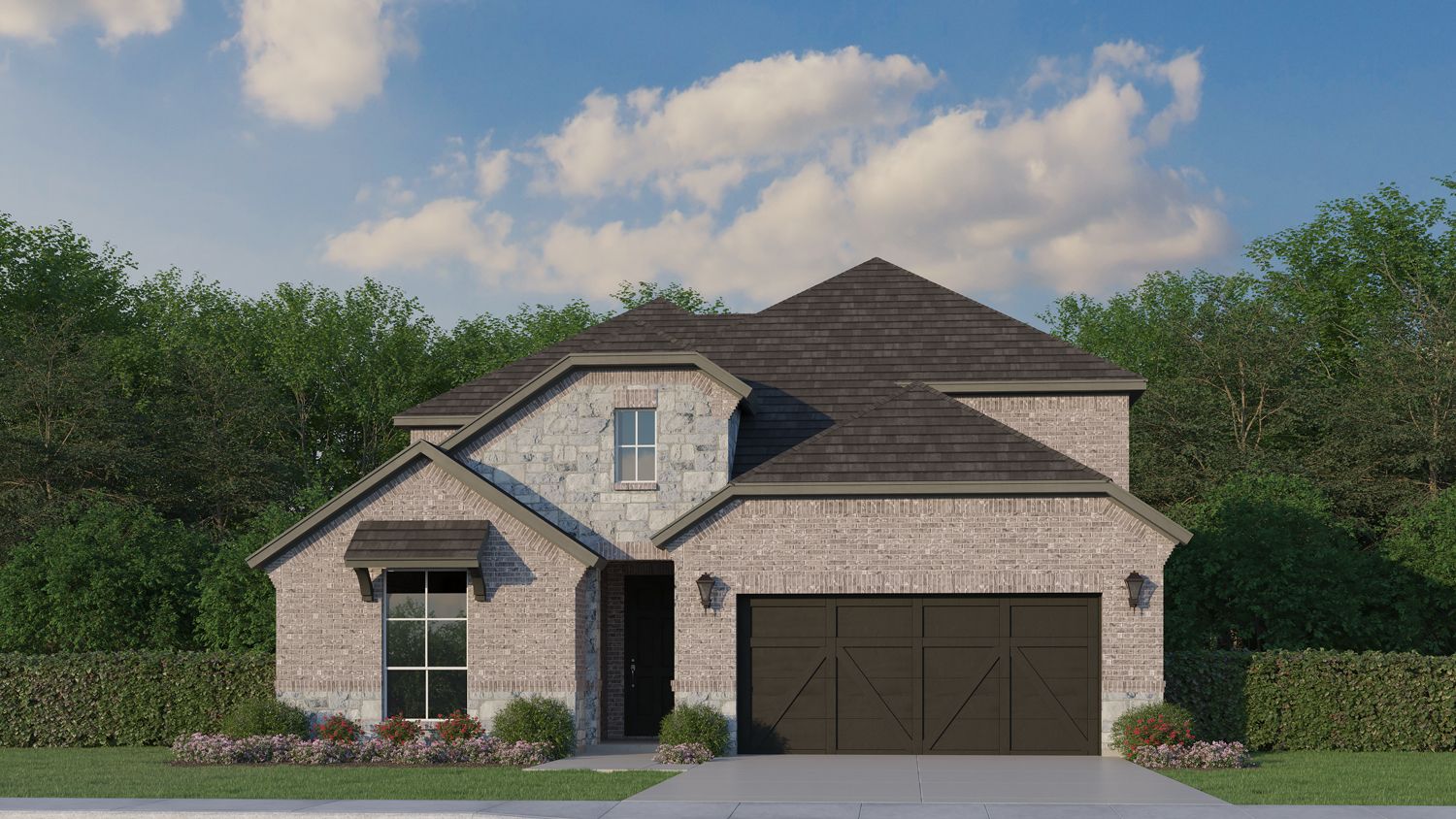 Plan 1531 Elevation B with Stone