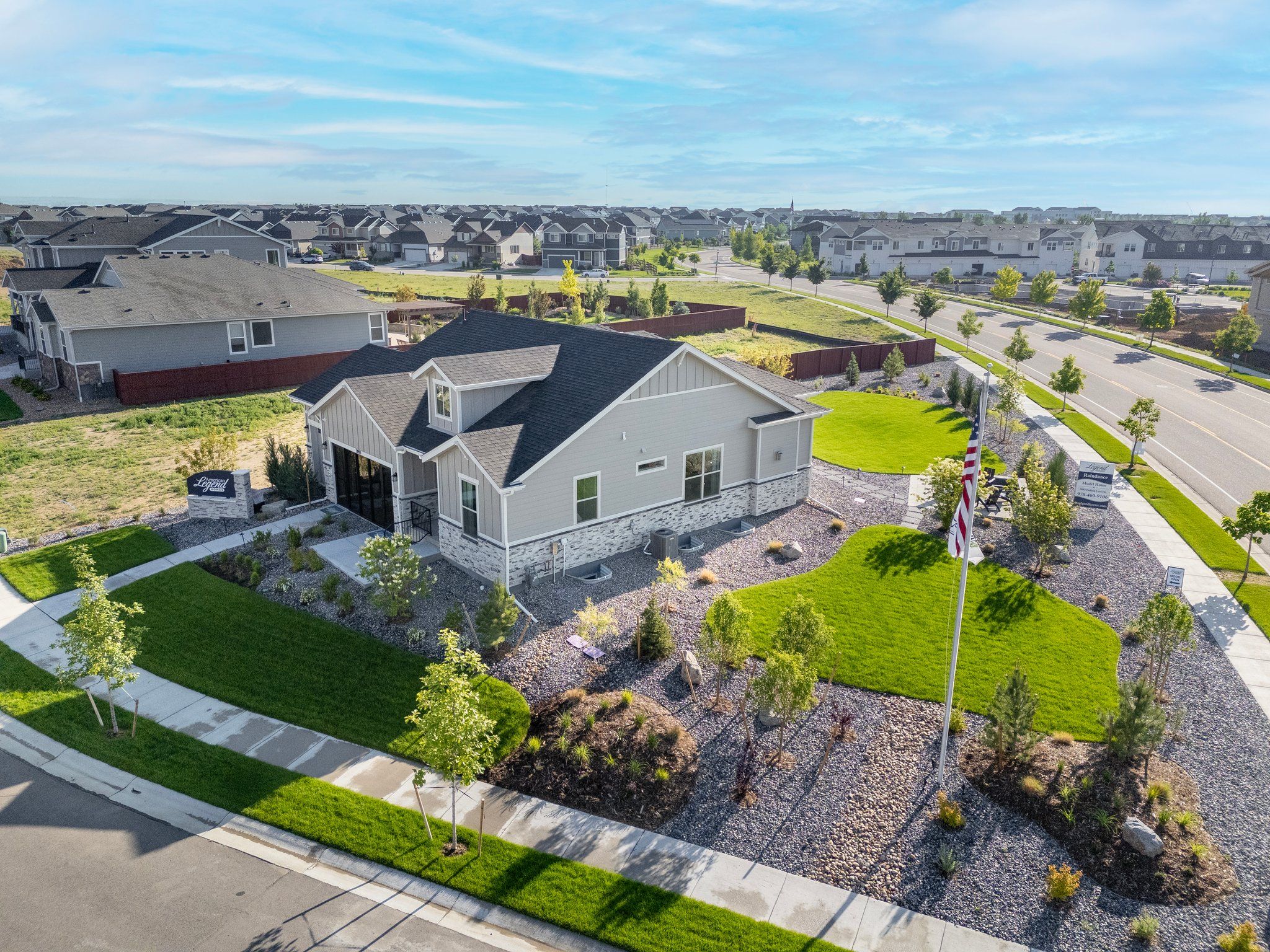 RainDance 60s Plan C417 Side Elevation by American Legend Homes