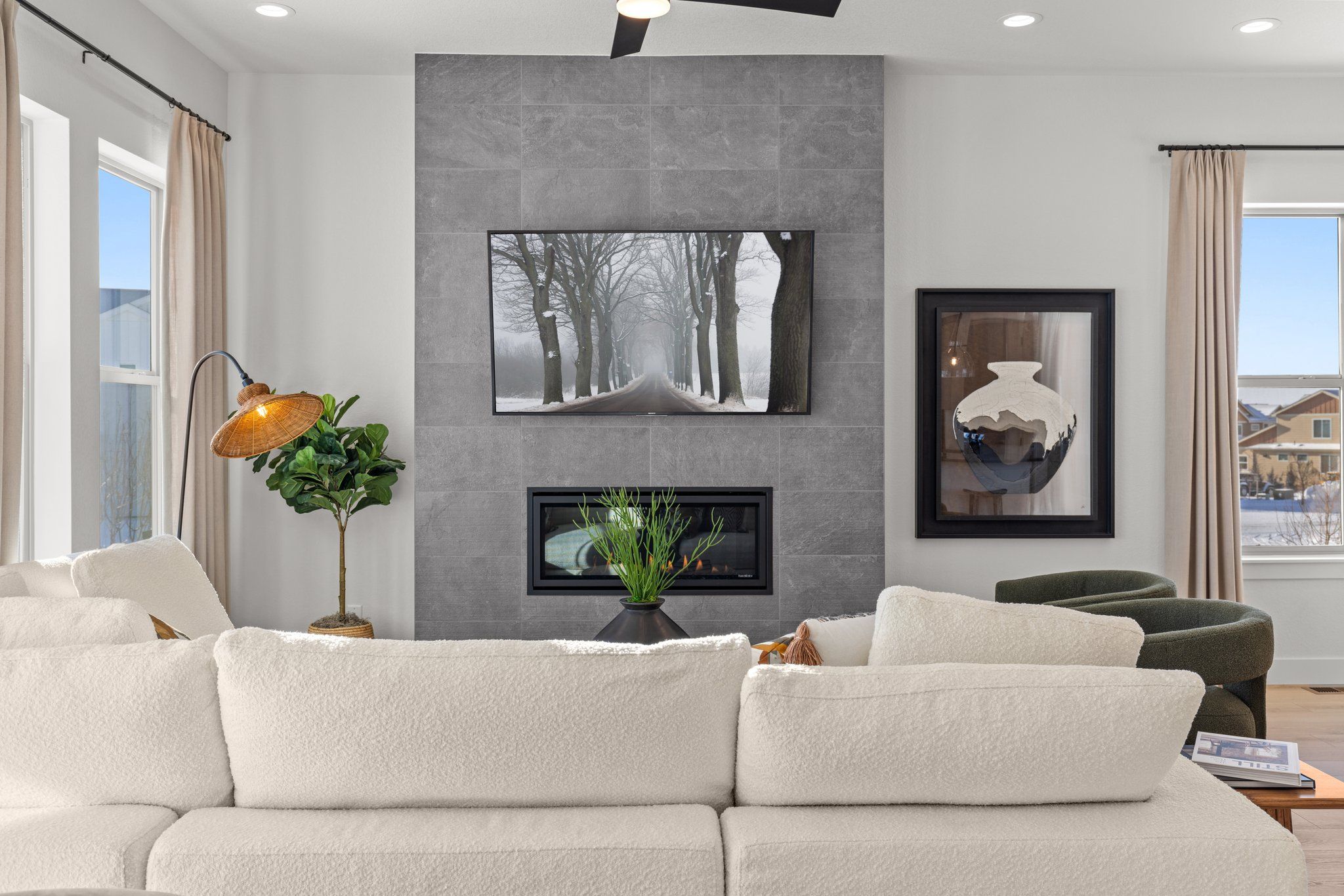 RainDance 60s Plan C417 Fireplace by American Legend Homes