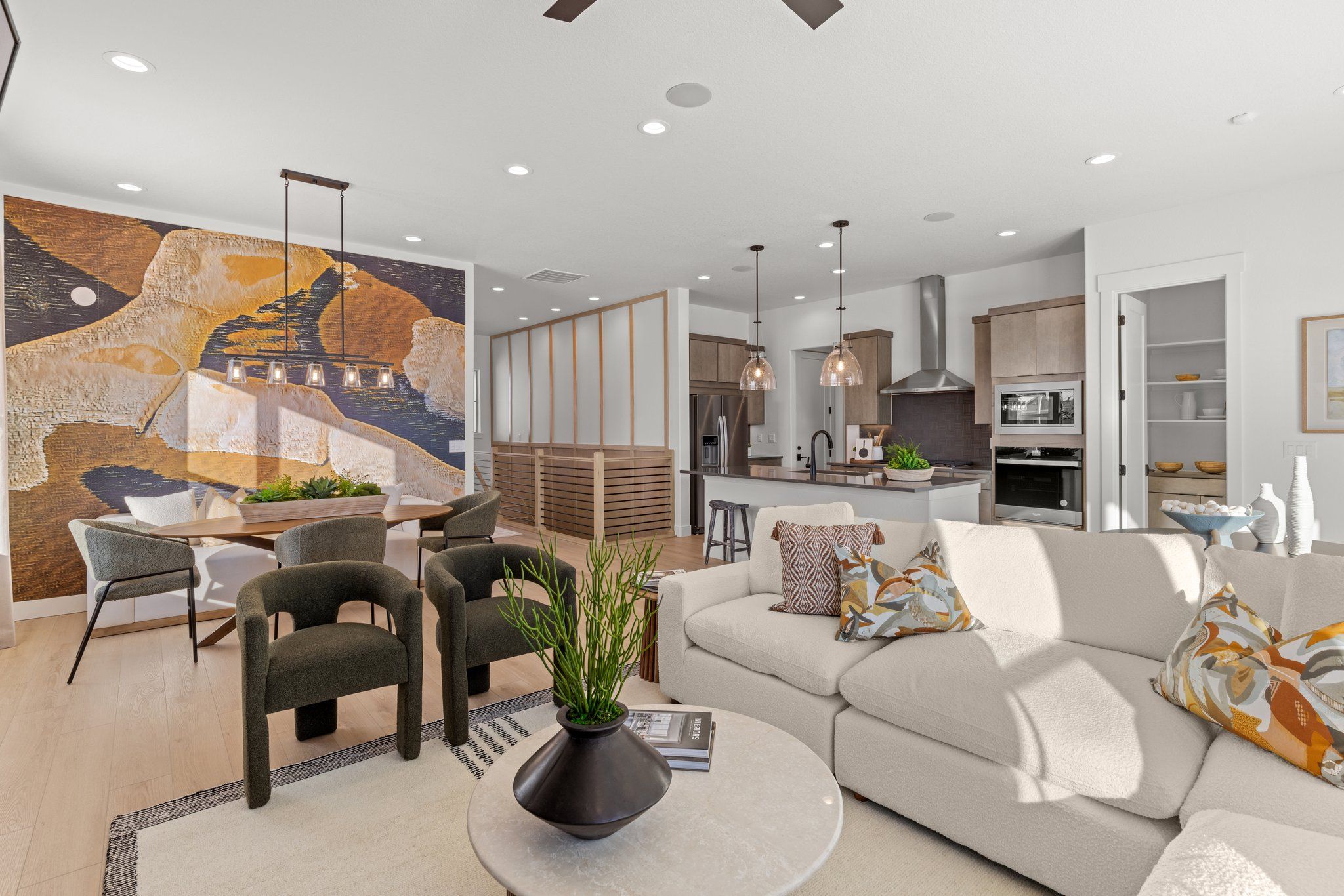 RainDance 60s Plan C417 Kitchen/Living/Dining Area by American Legend Homes