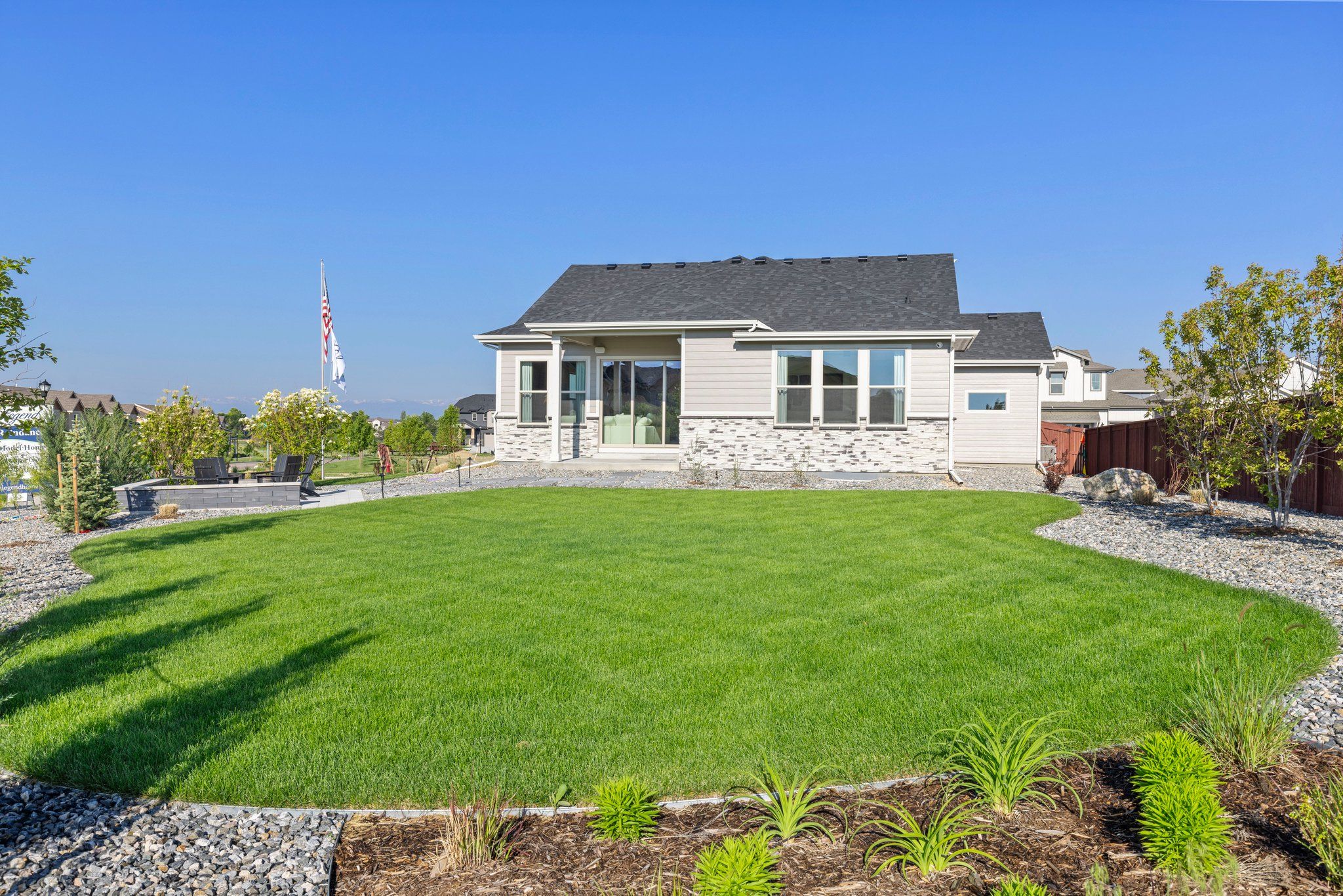 RainDance 60s Plan C417 Rear Elevation by American Legend Homes