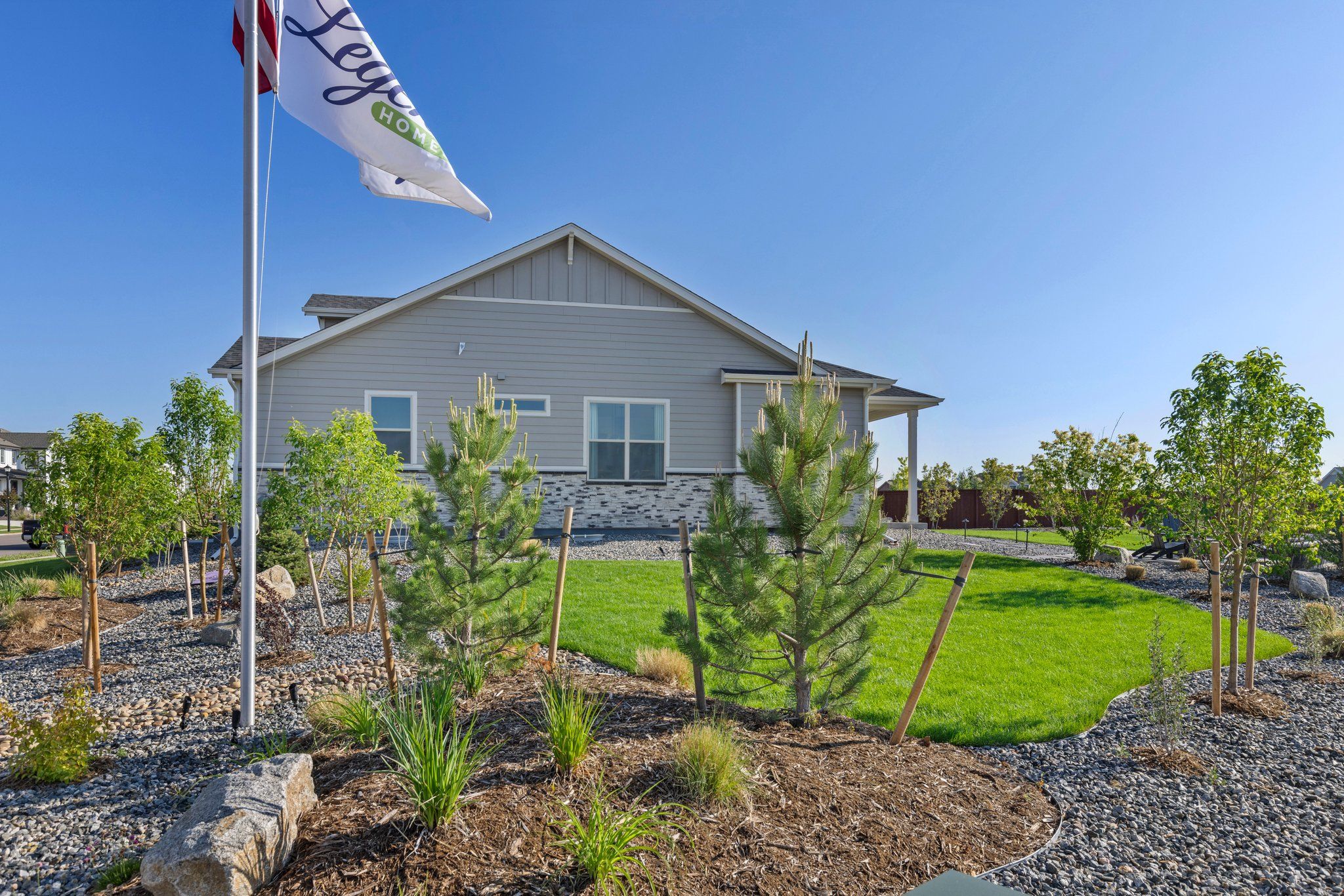 RainDance 60s Plan C417 Side Elevation by American Legend Homes