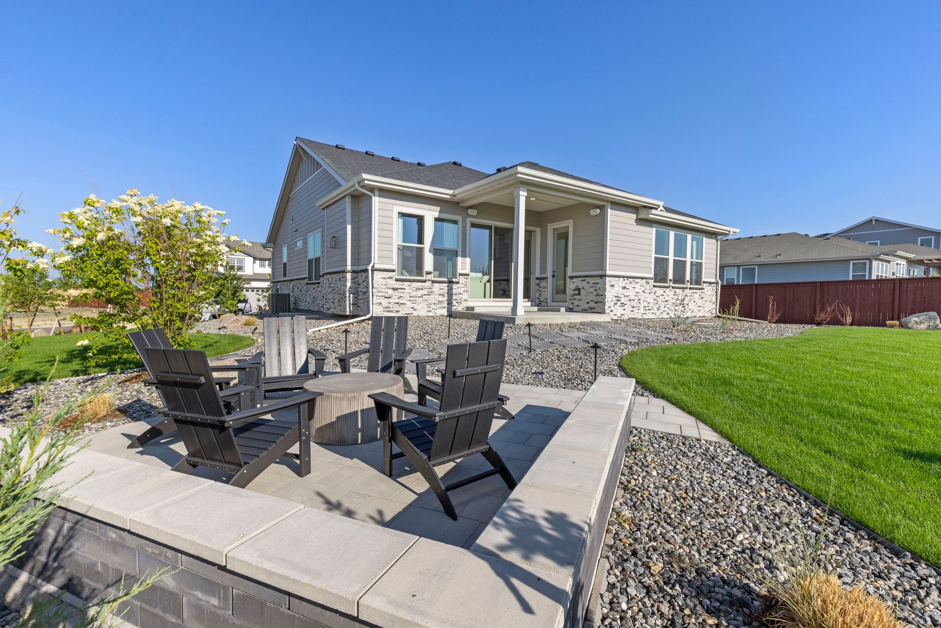 RainDance 60s Plan C417 Rear Elevation by American Legend Homes