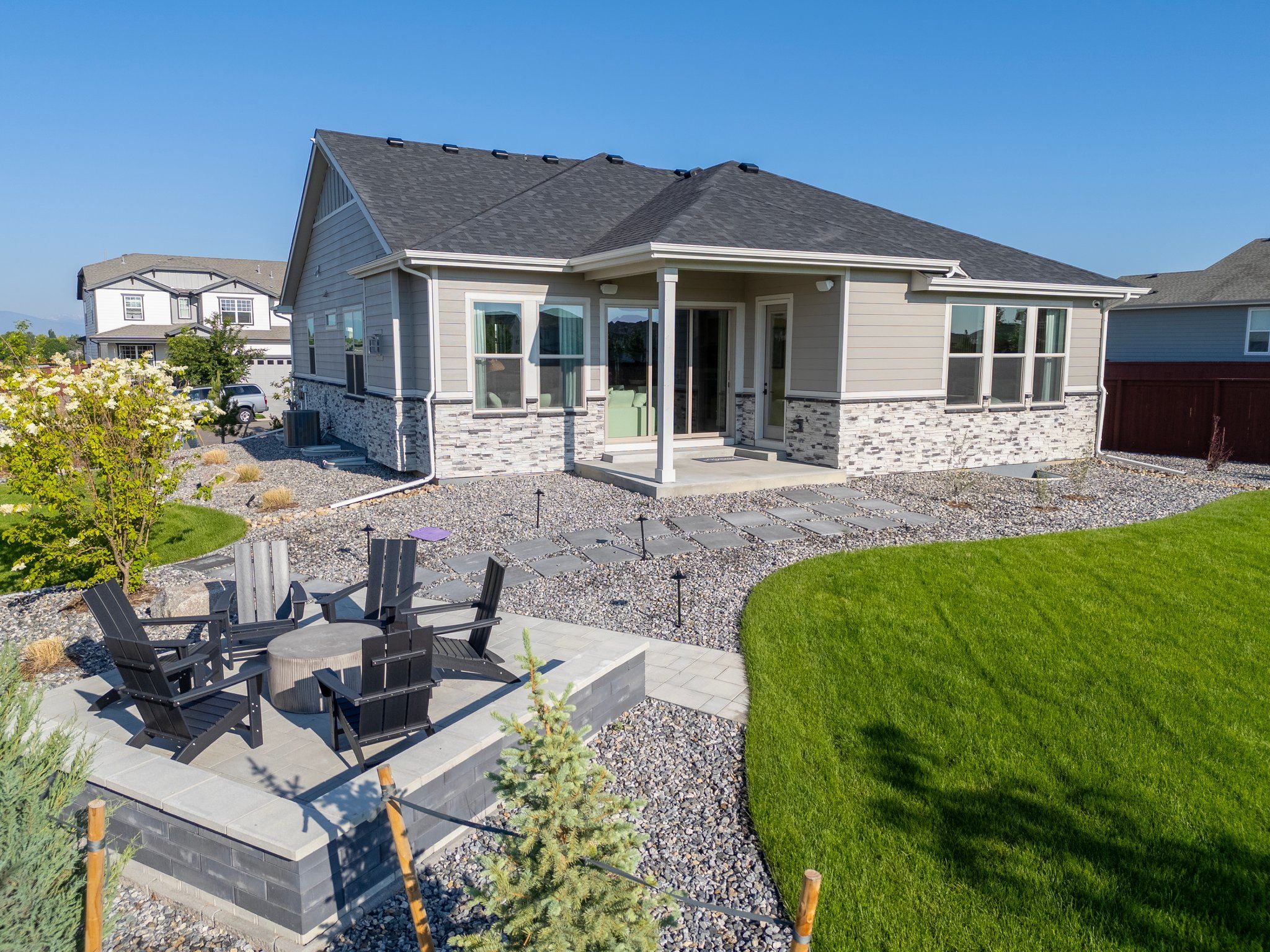 RainDance 60s Plan C417 Rear Elevation by American Legend Homes