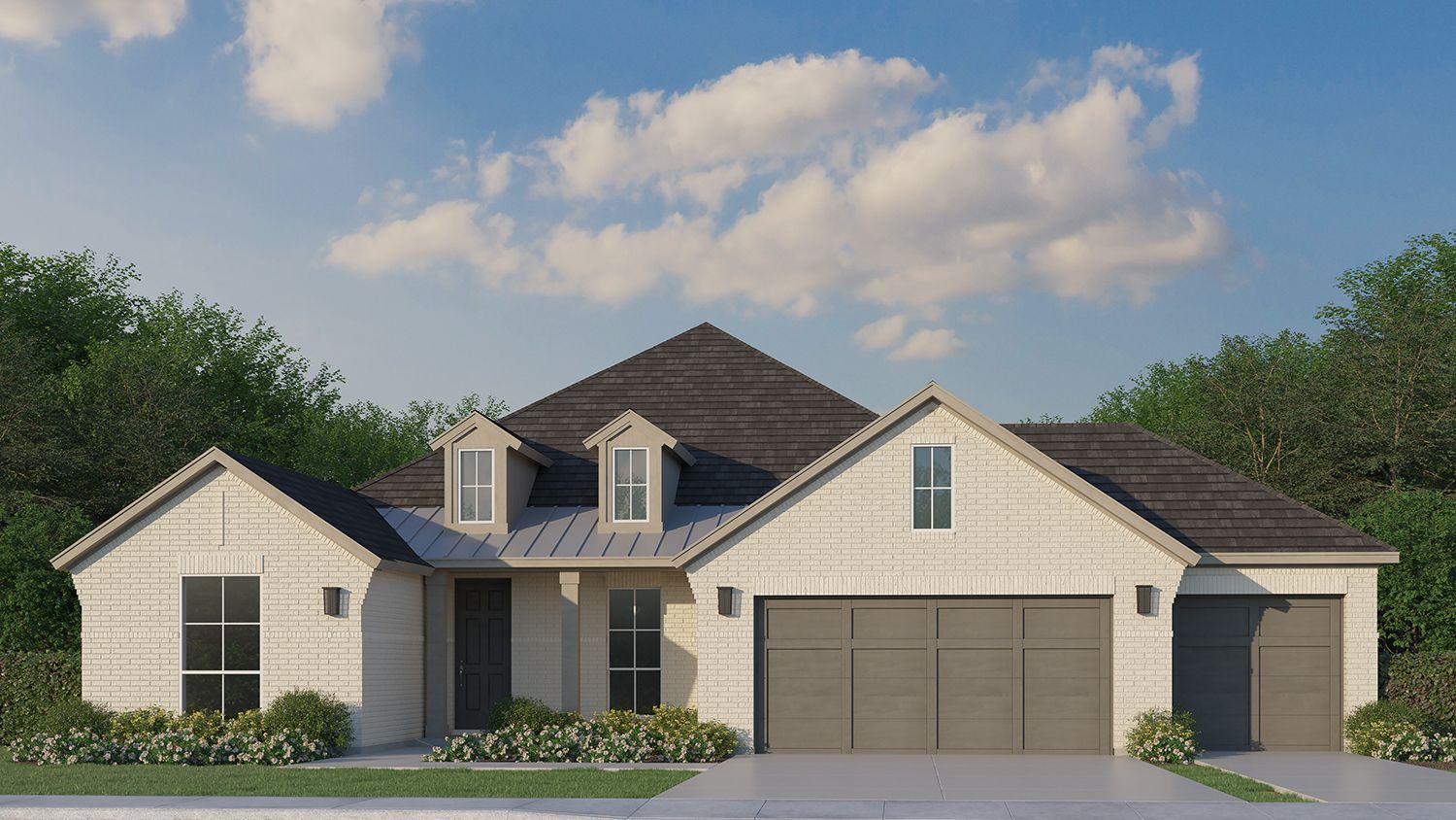 Plan 1688 Elevation C  3-Car Garage
