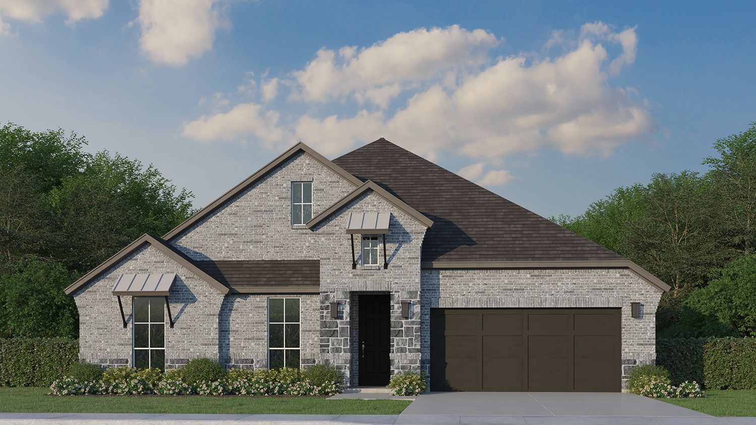 Plan 1683 Elevation C with Stone