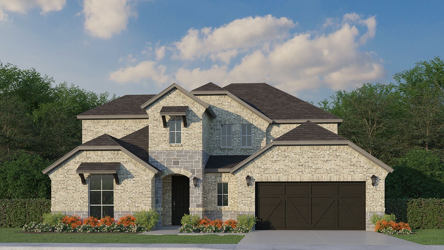 Plan 1684 Elevation B with Stone