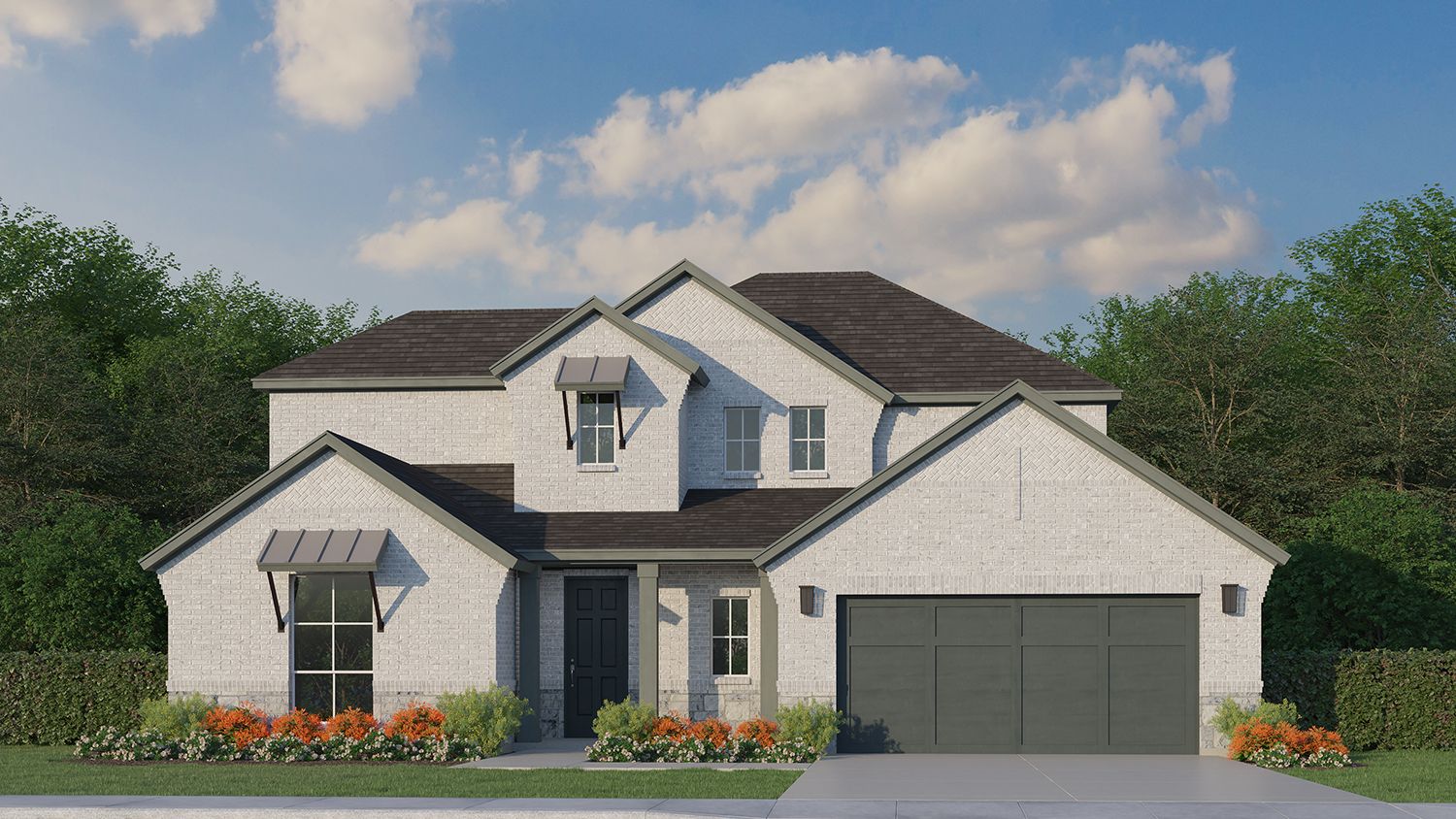 Plan 1684 Elevation C with Stone